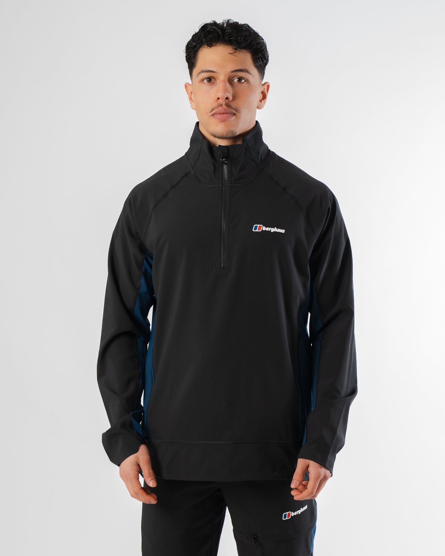 Berghaus Wavertree Black Navy Set - Quarter Zip / Pant from DripModa