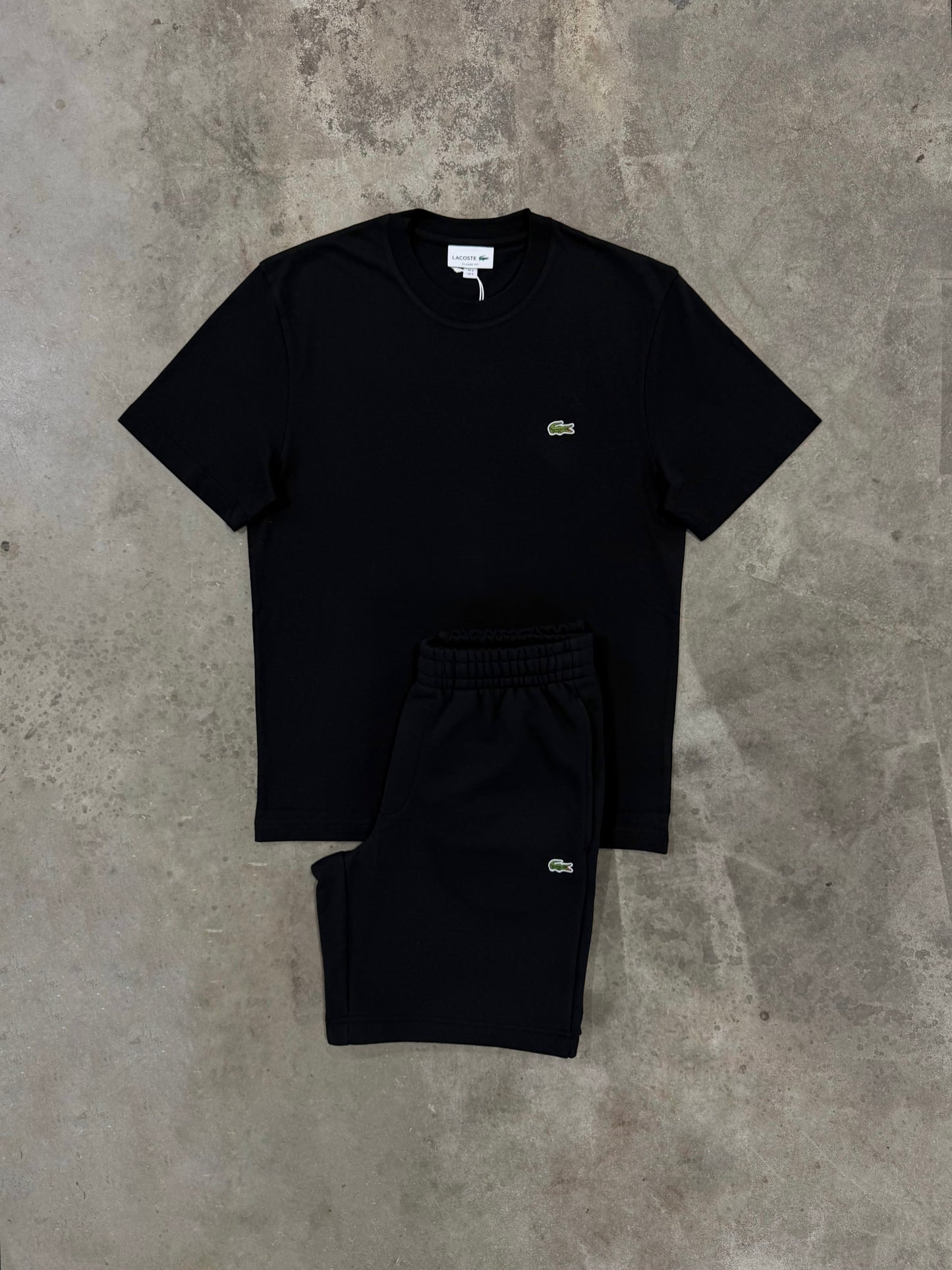 Lacoste Cotton Black Set - T Shirt / Short