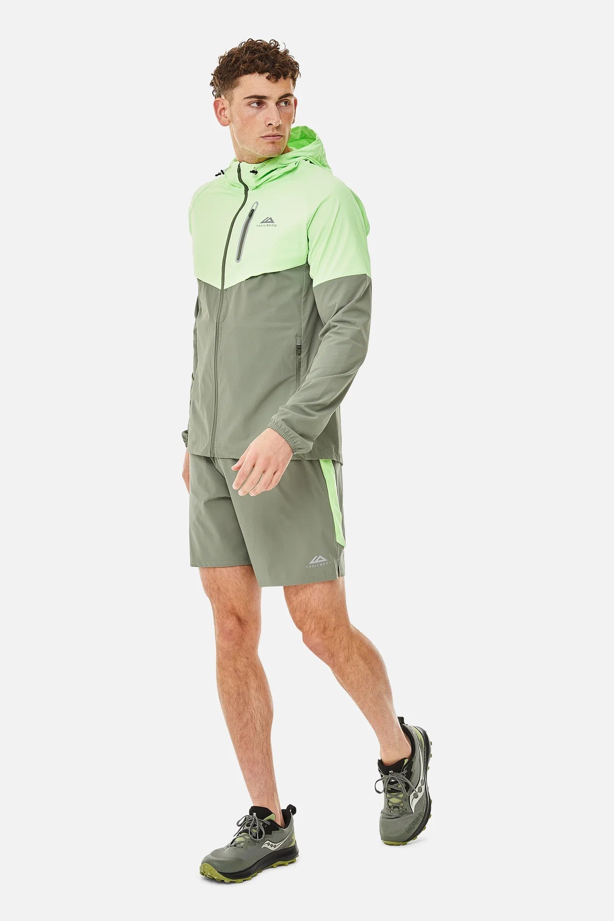 Trailberg Cloud SS25 Neon Lime 3 Piece Set - Jacket / T Shirt / Short