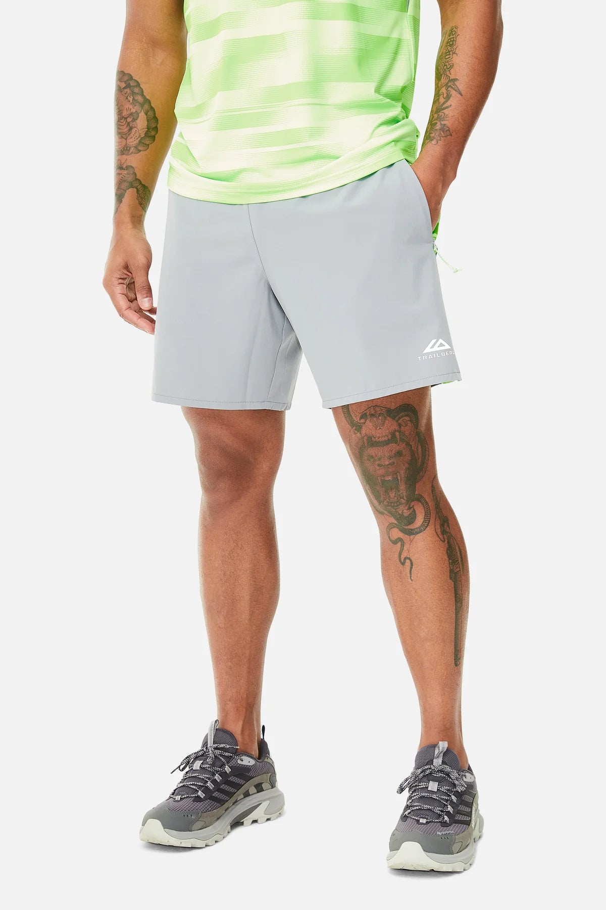 Trailberg Dimension 2.0 Short - Grey Moon / Neon Lime