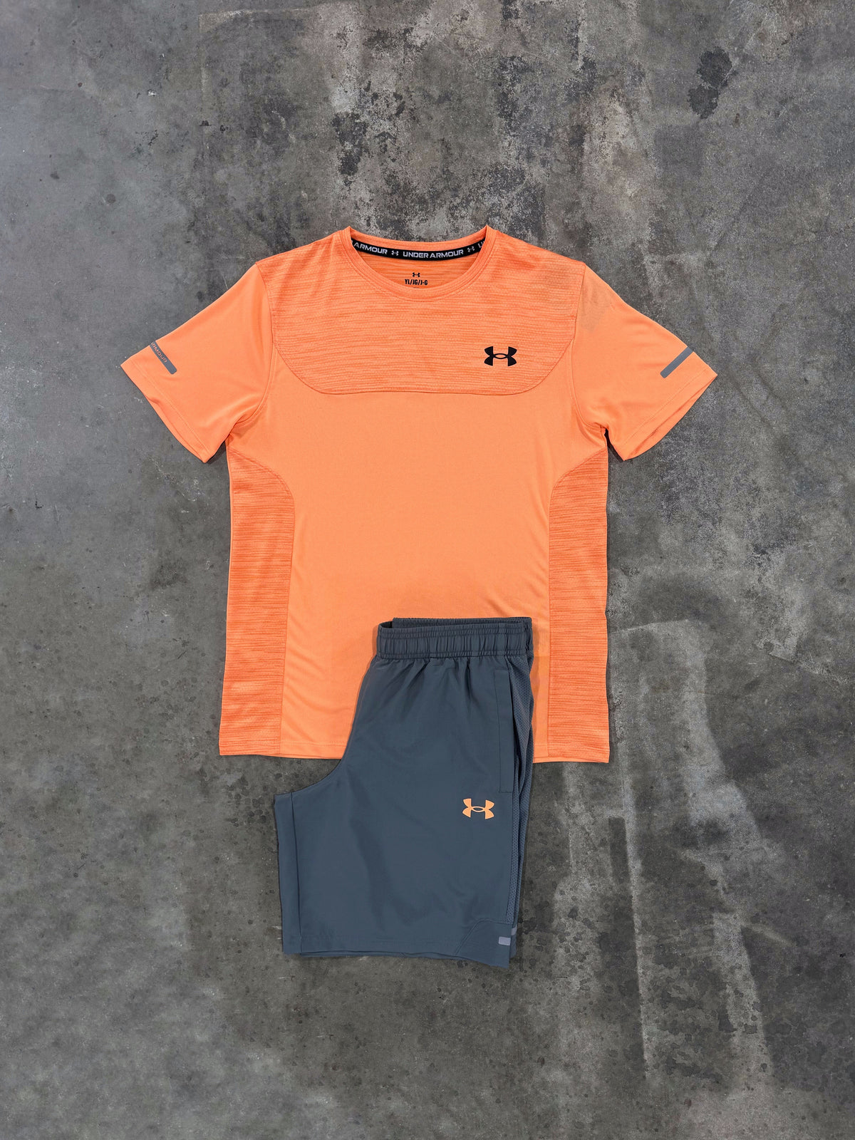 Under Armour Junior Utility Orange Set - T Shirt / Short from DripModa