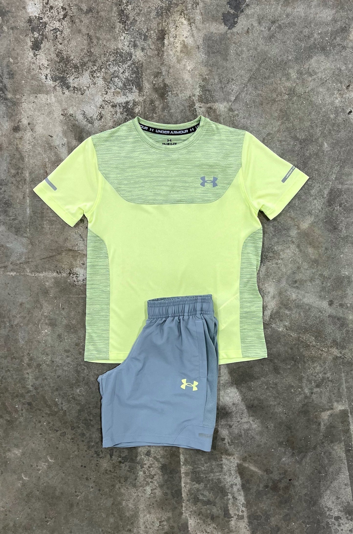 Under Armour Junior Utility Lime Set - T Shirt / Short from DripModa
