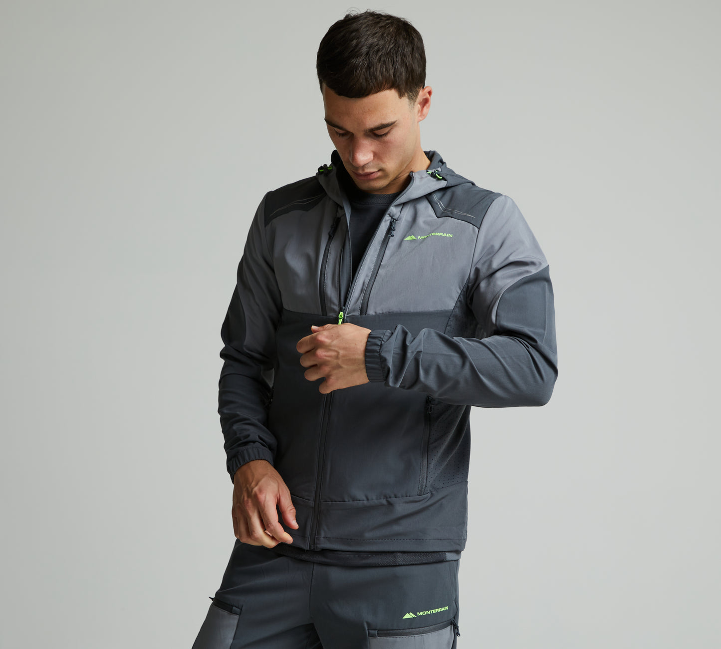 Monterrain Orbit Woven Grey 3 Piece Set - Jacket / T Shirt / Pant