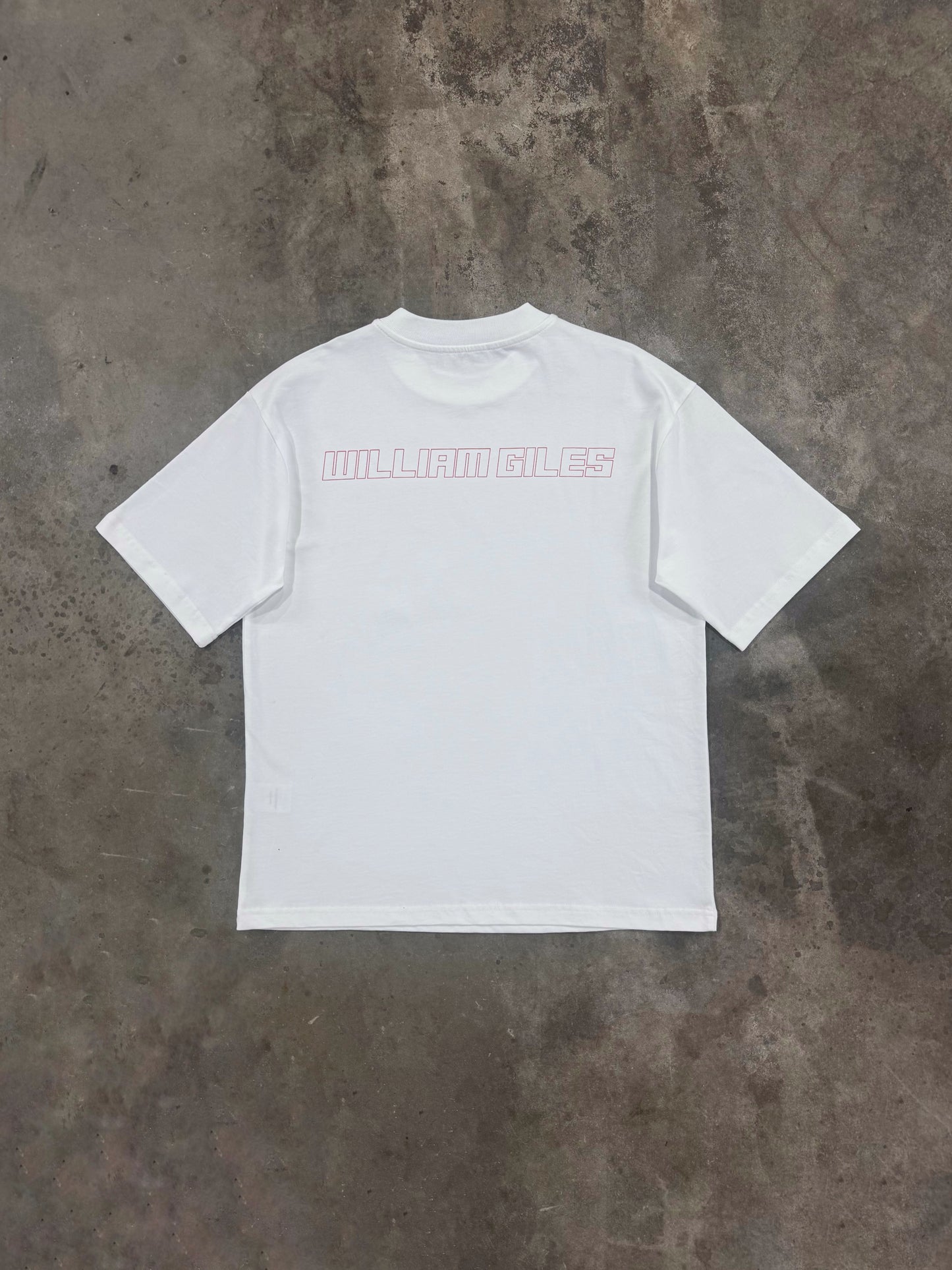 William Giles Logo T Shirt - White / Red