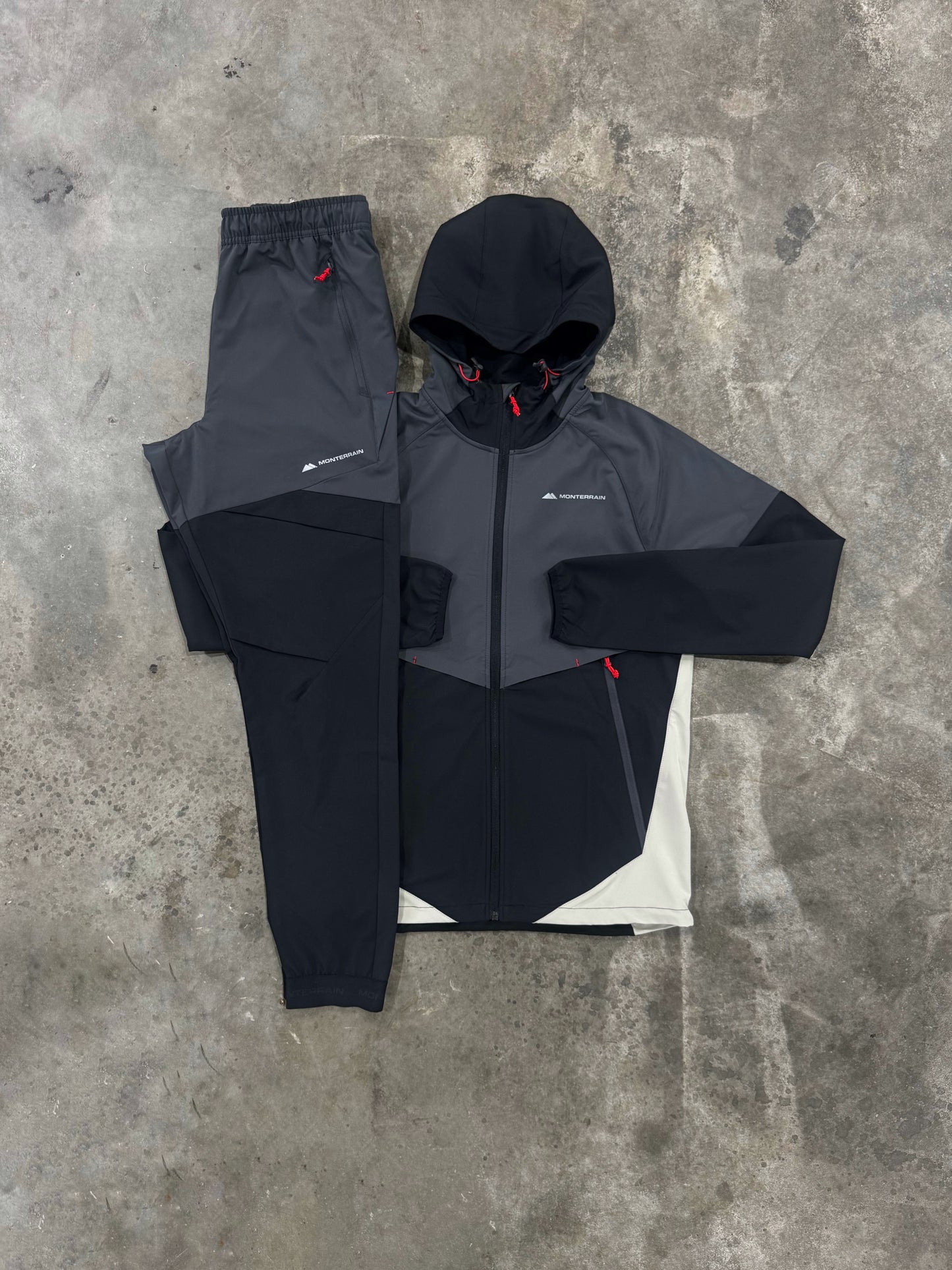 Monterrain Vault Woven Black / Fossil Tracksuit - Jacket / Pant from DripModa