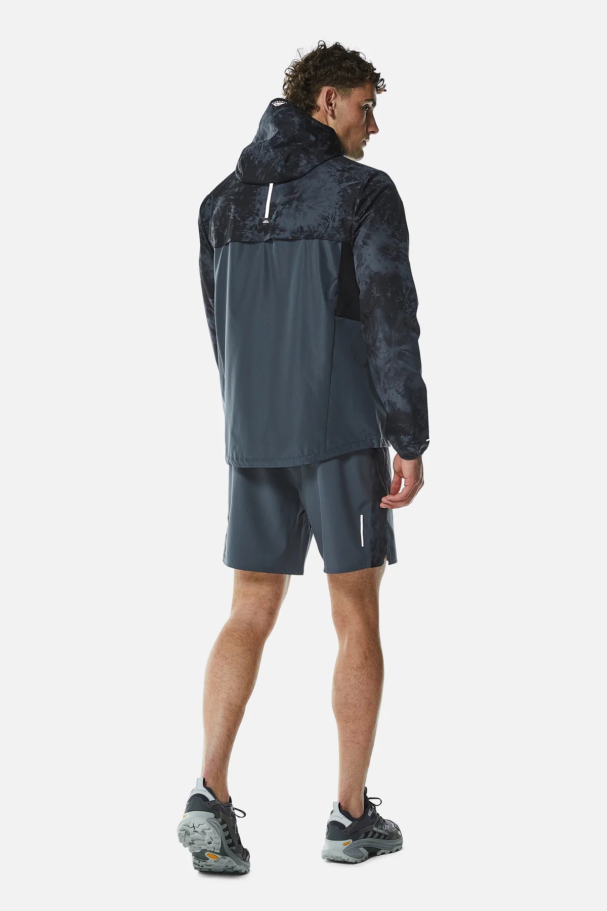 Trailberg Tie Dye Windbreaker - Iron Grey / Black