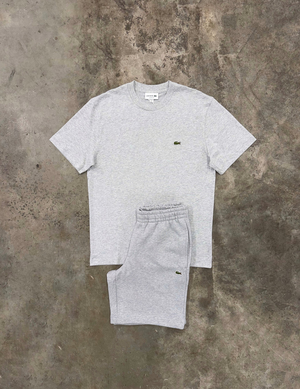 Lacoste Cotton Grey Set - T Shirt / Short