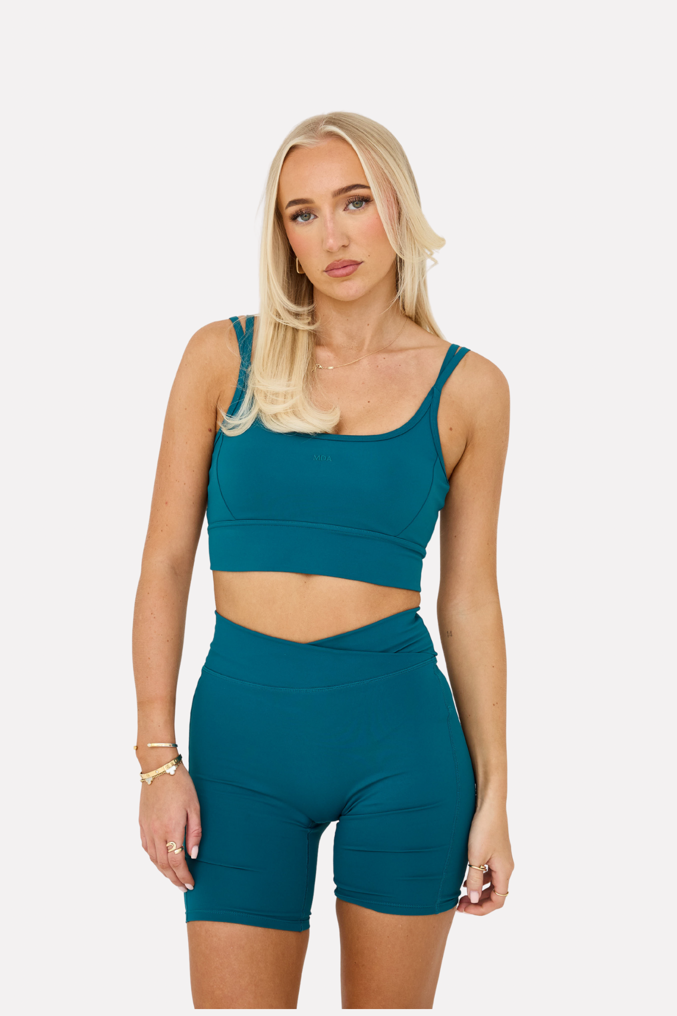MDA Core Forest Set - Double Strap Bra & Wrap Shorts