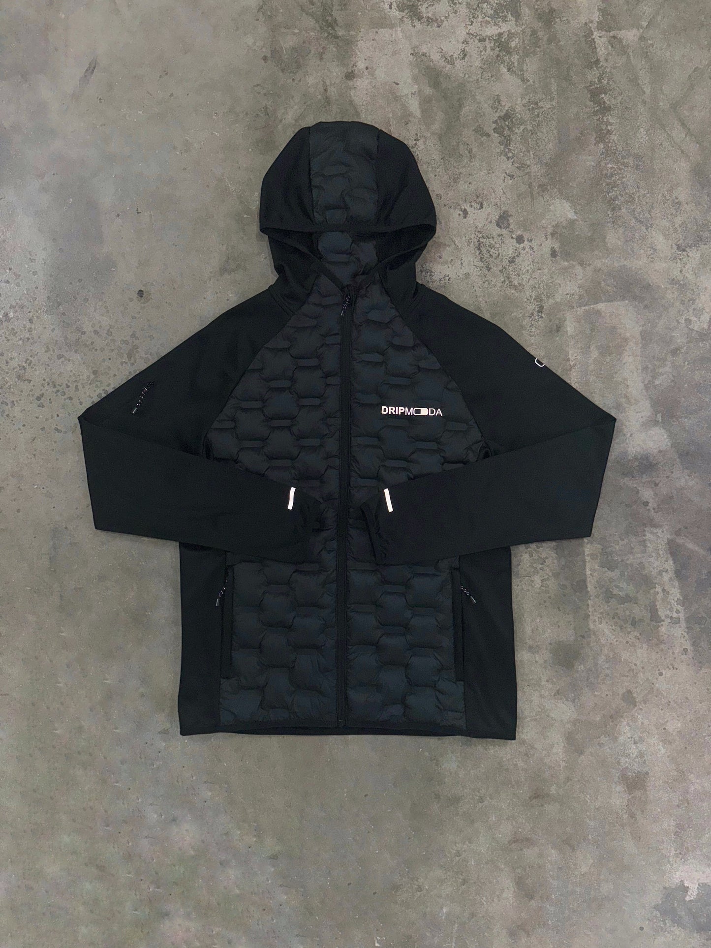 Dripmoda Peak Hybrid Jacket - Black from DripModa