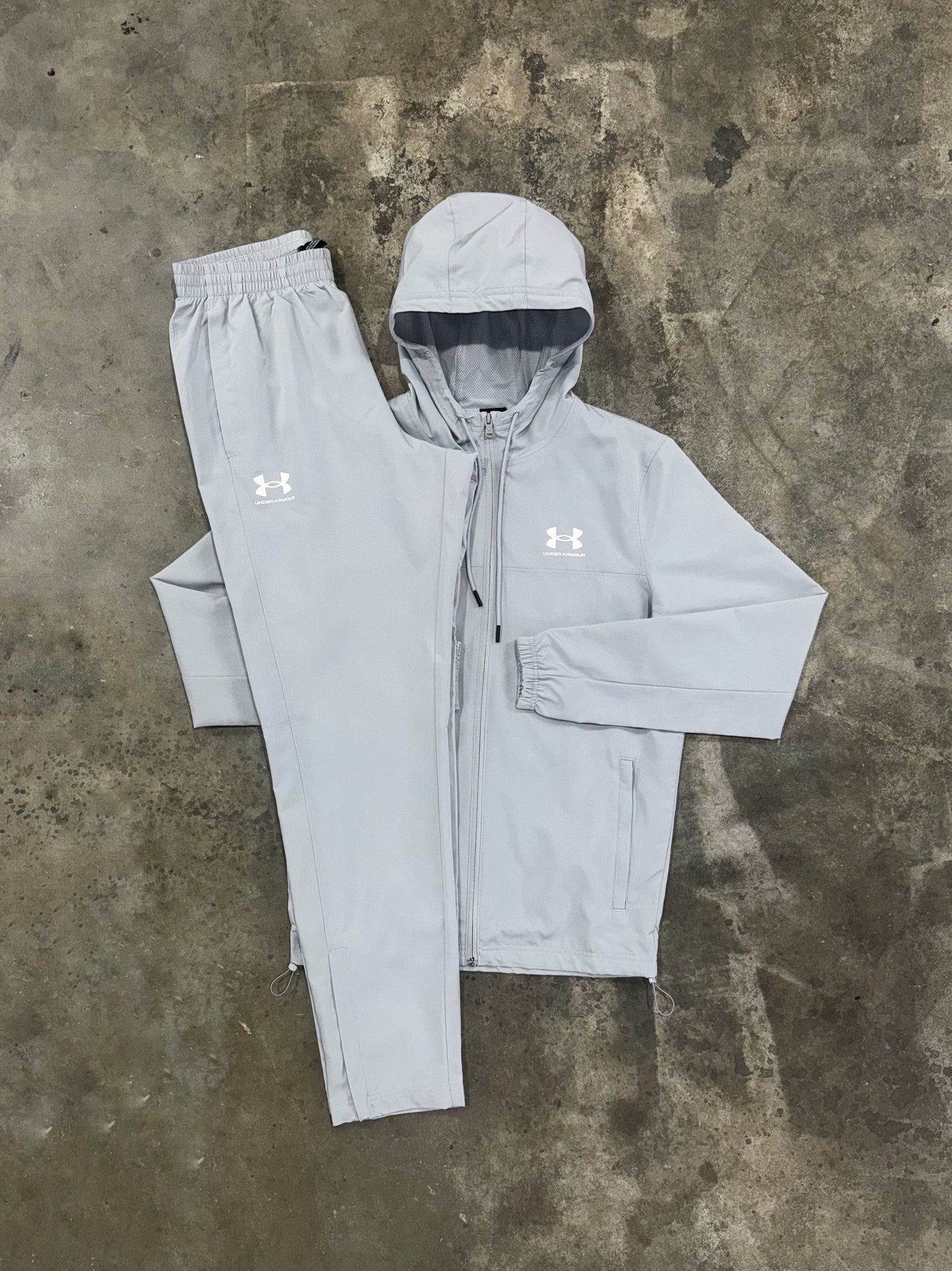 Under Armour Grey Rival Woven Tracksuit - Jacket / Pant from DripModa