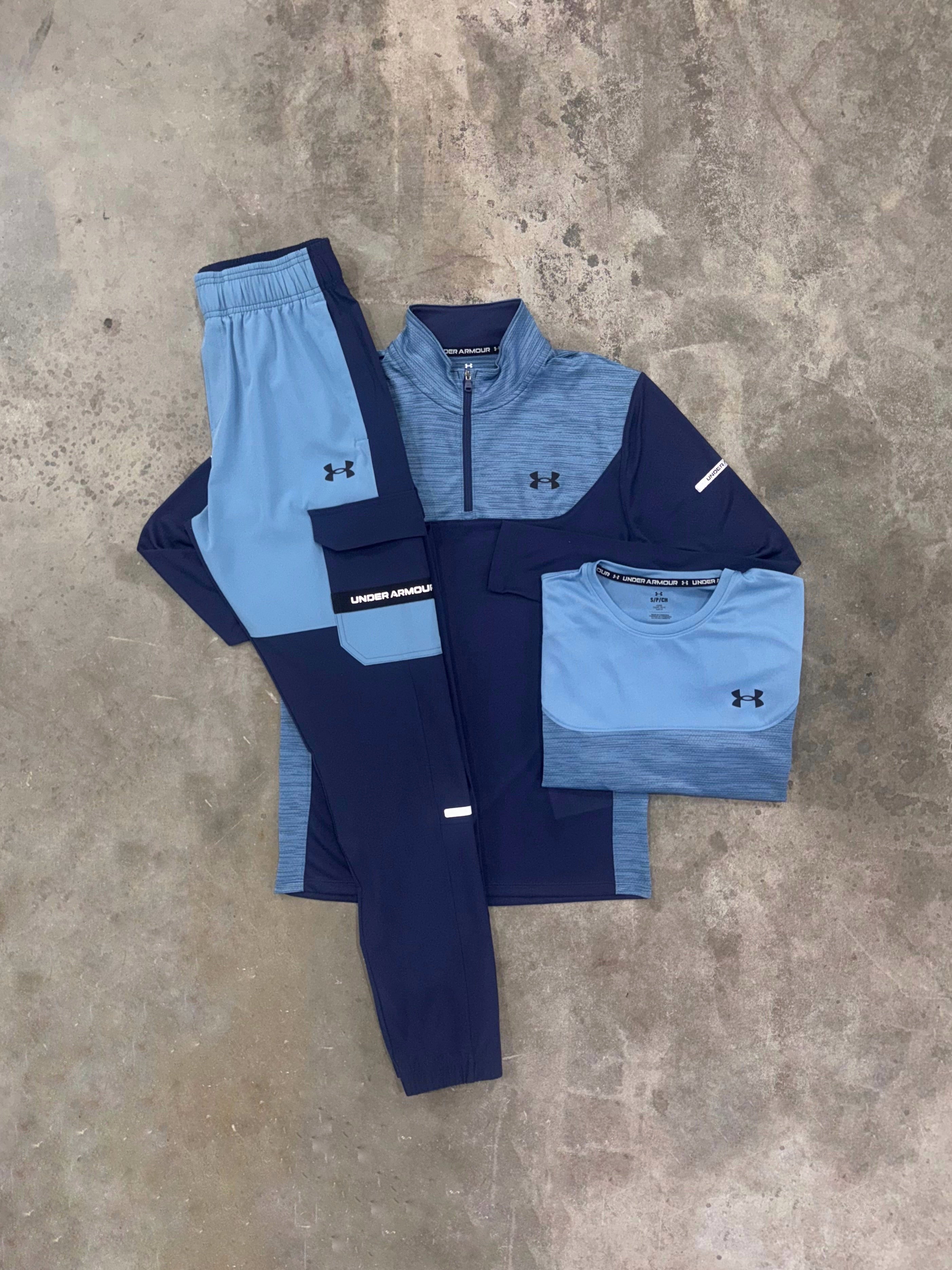 Under Armour Utility Washed 3 Piece Set - Quarter Zip / T Shirt / Pant