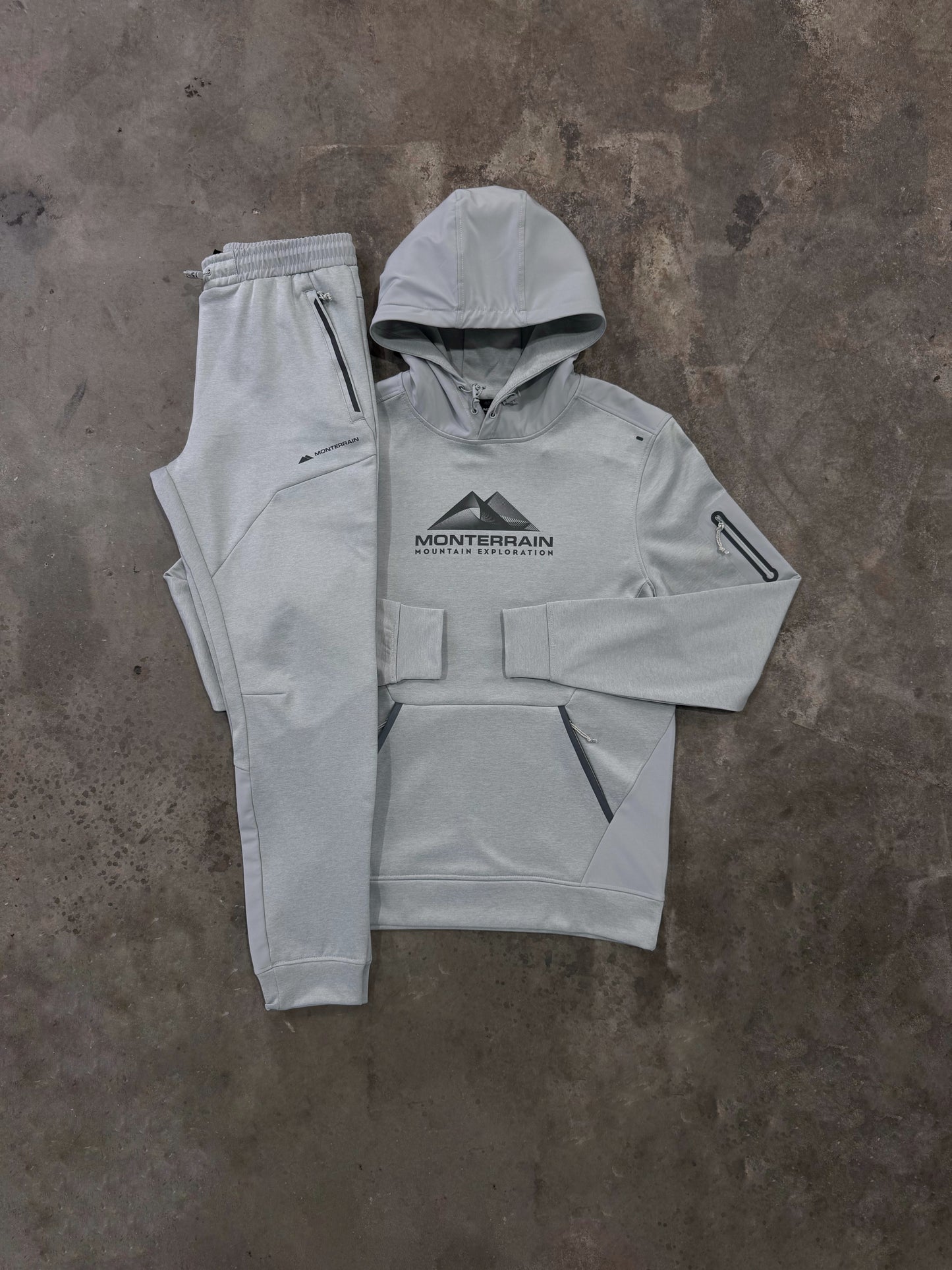 Monterrain Speed 2.0 Poly Salted Fog Tracksuit - Hoodie / Pant from DripModa