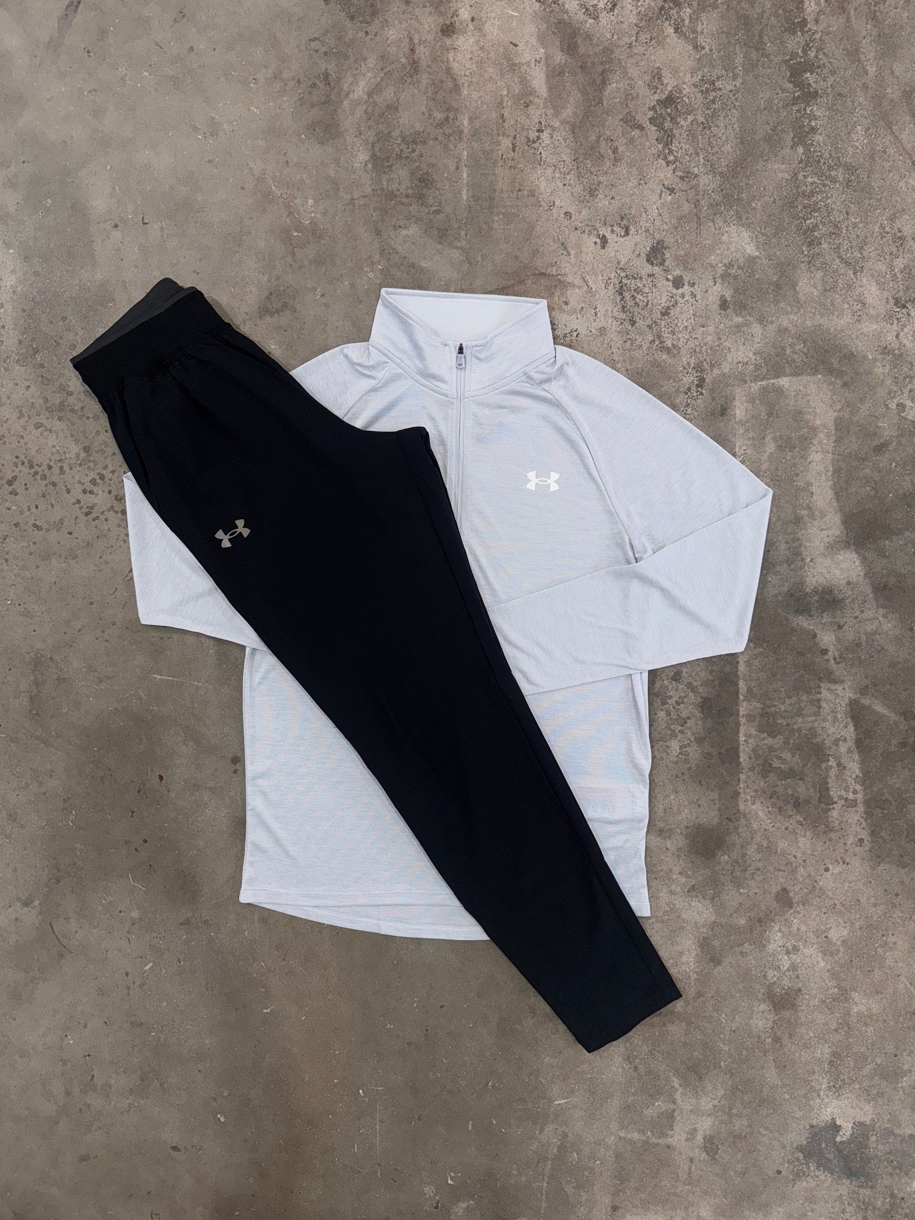 Under Armour White Technical Set - Quarter Zip / Pant