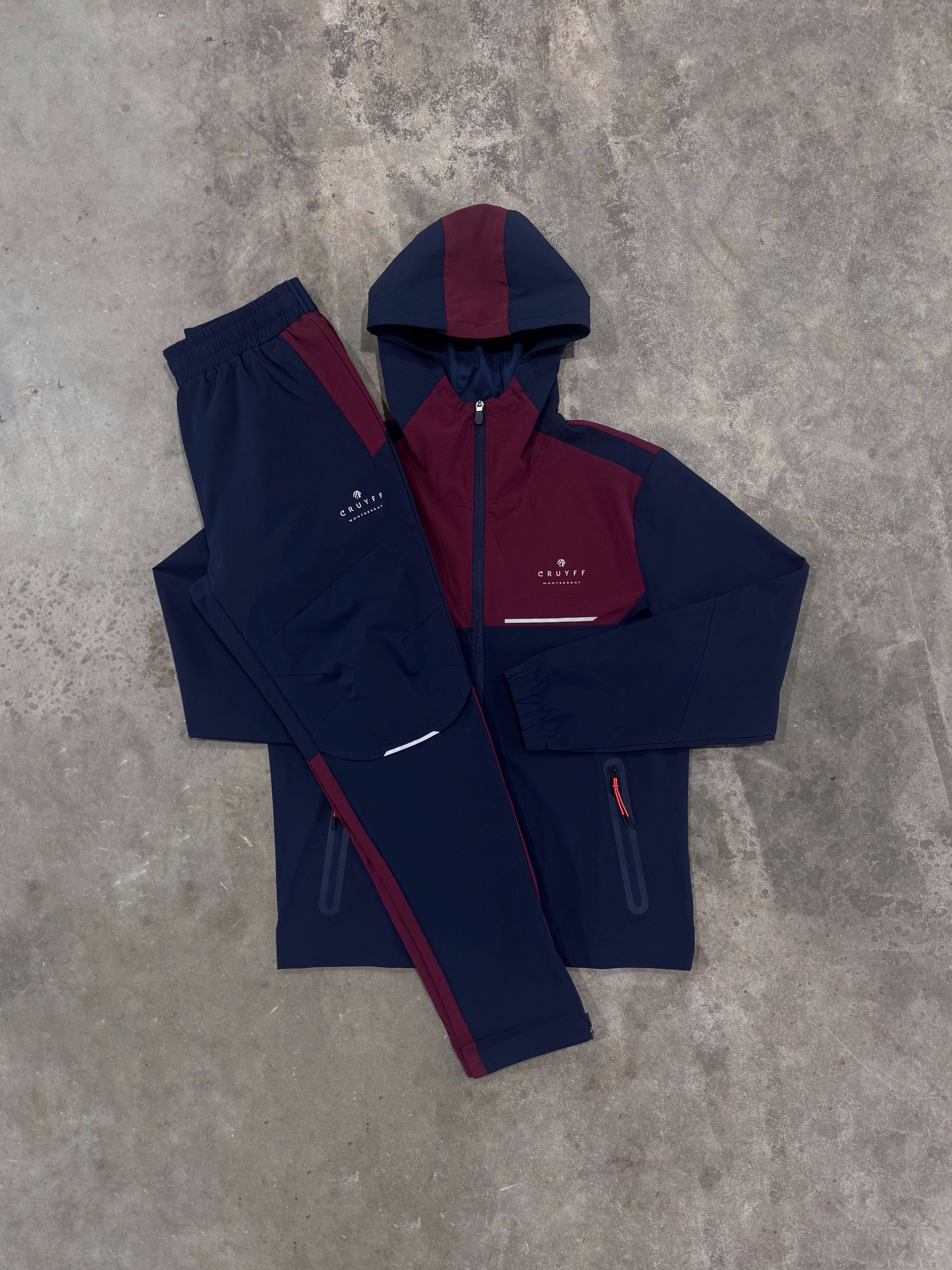 Cruyff Navy/Plum Montserrat Surveyor Tracksuit - Jacket / Pant