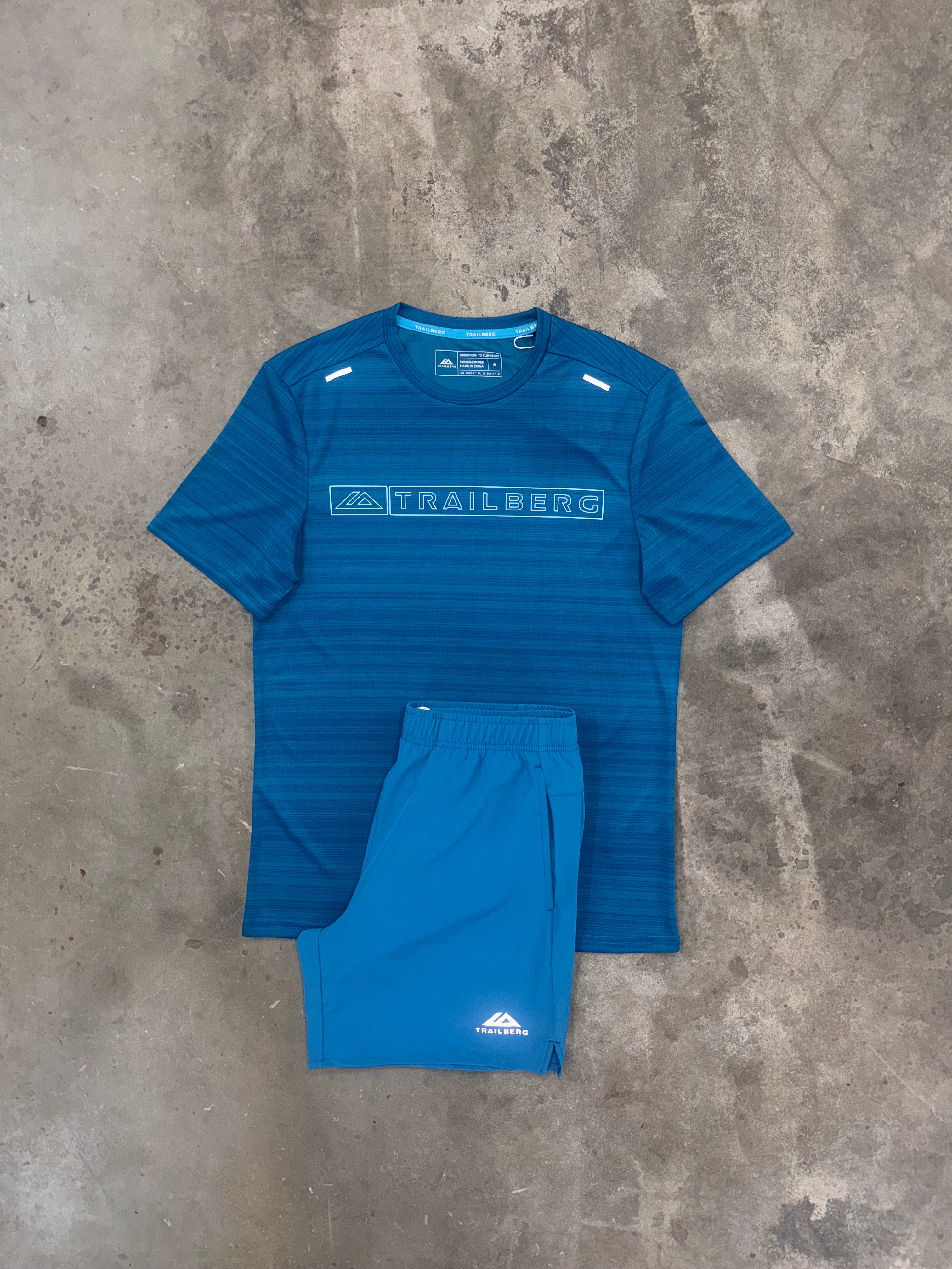 Trailberg Crest 2.0 Tidal Blue Set - T Shirt / Short