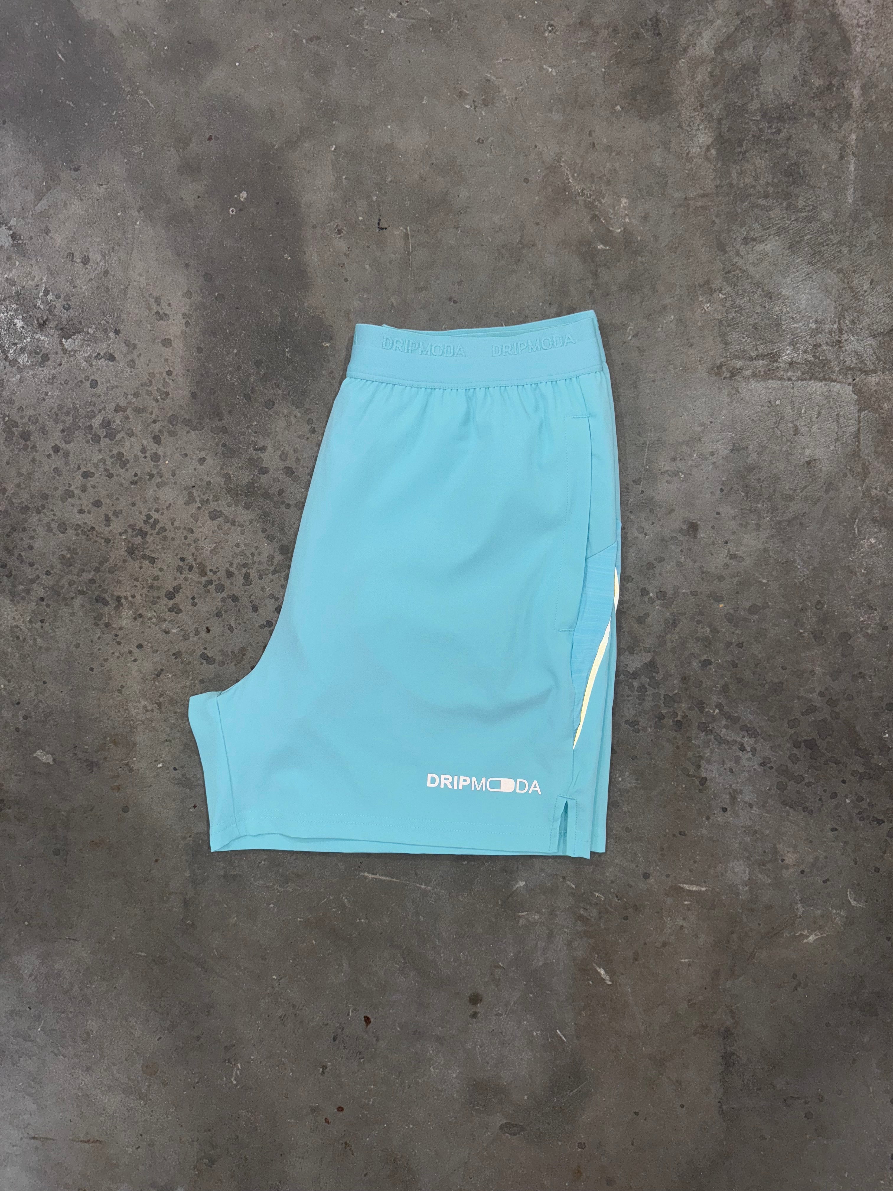Dripmoda Panel Turquoise Set - T Shirt / Short