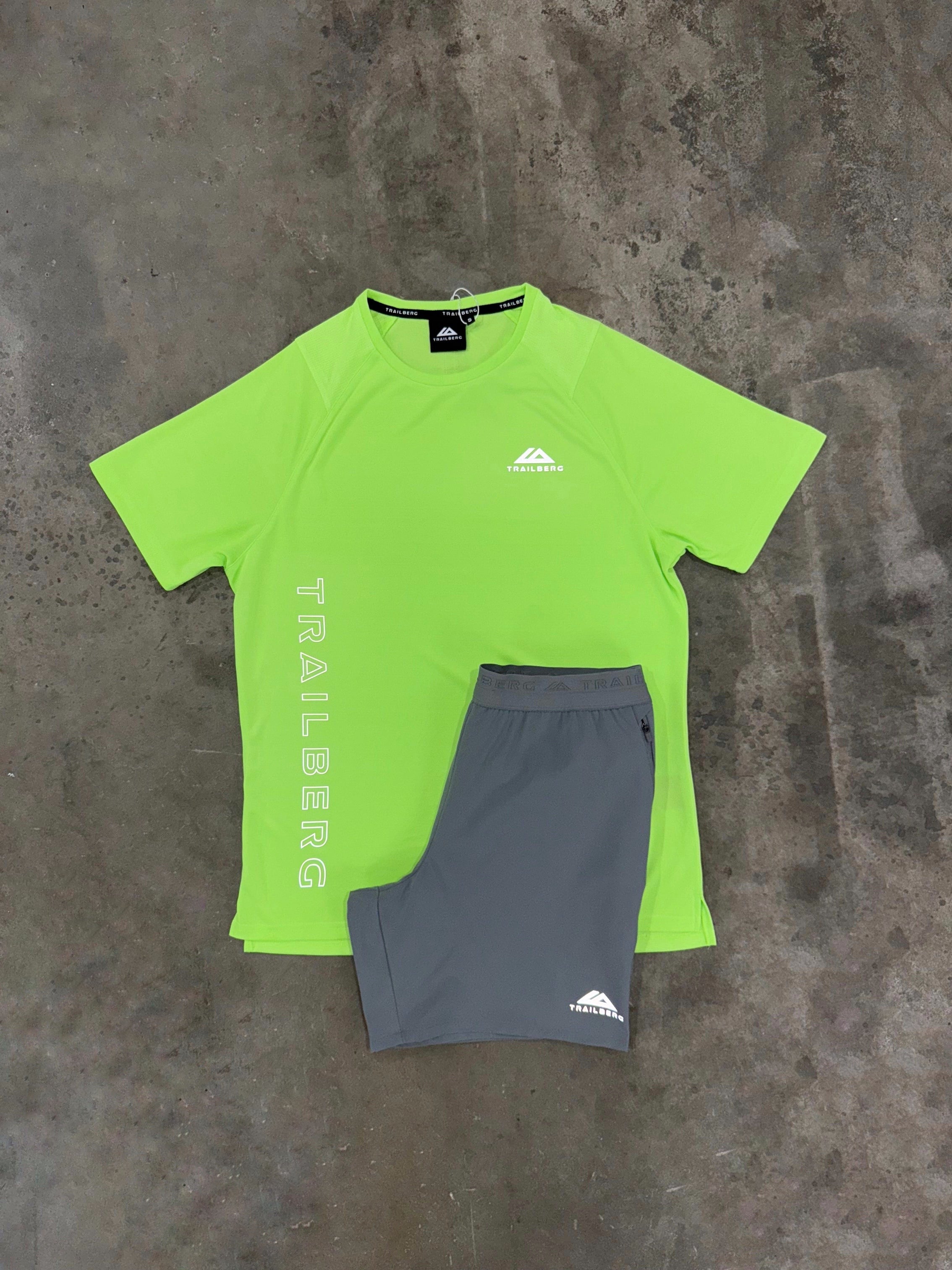 Triathlon Monument / Neon Lime Triathlon Set - T Shirt / Short