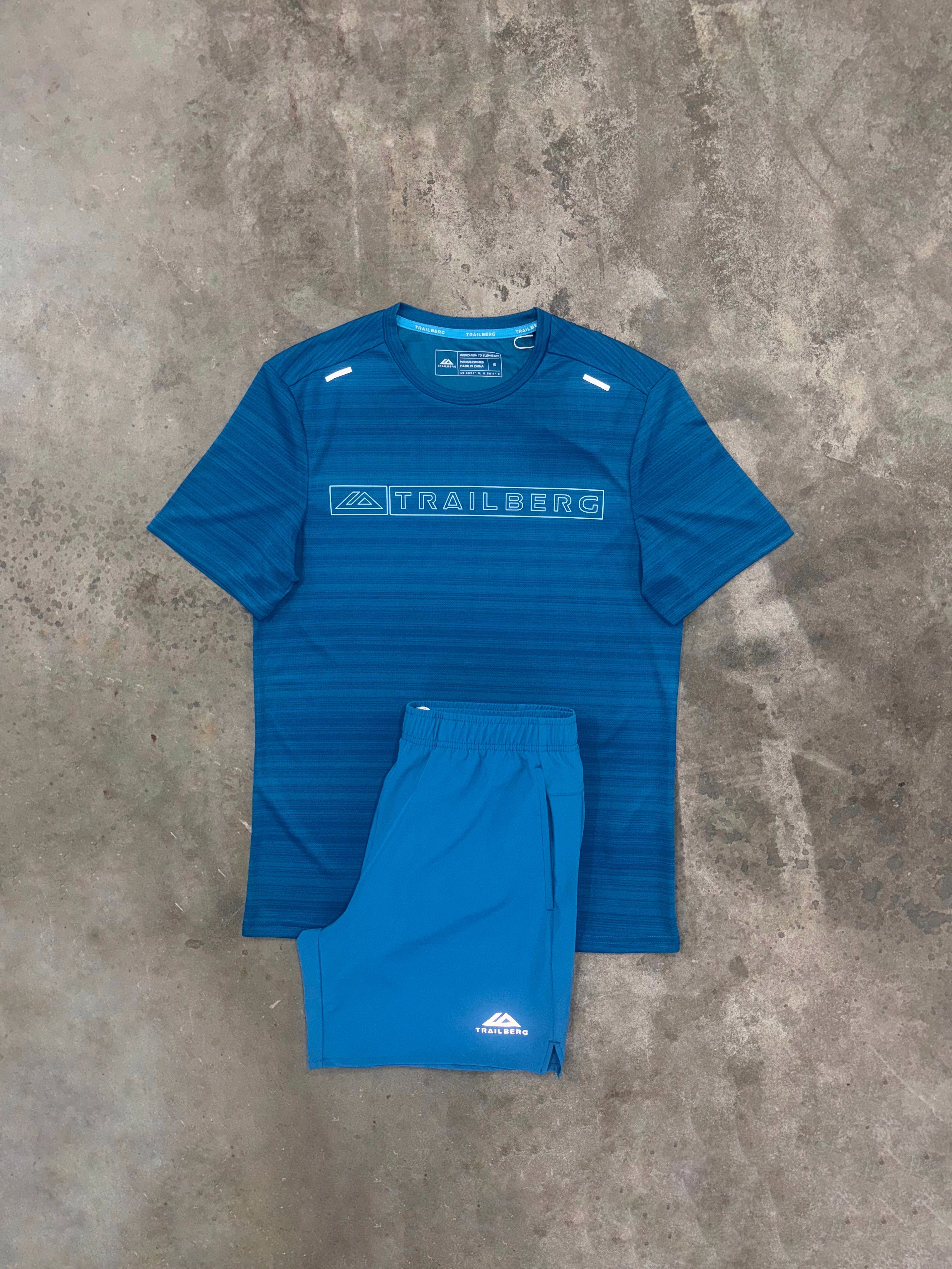 Trailberg Crest 2.0 Tidal Blue Set - T Shirt / Short