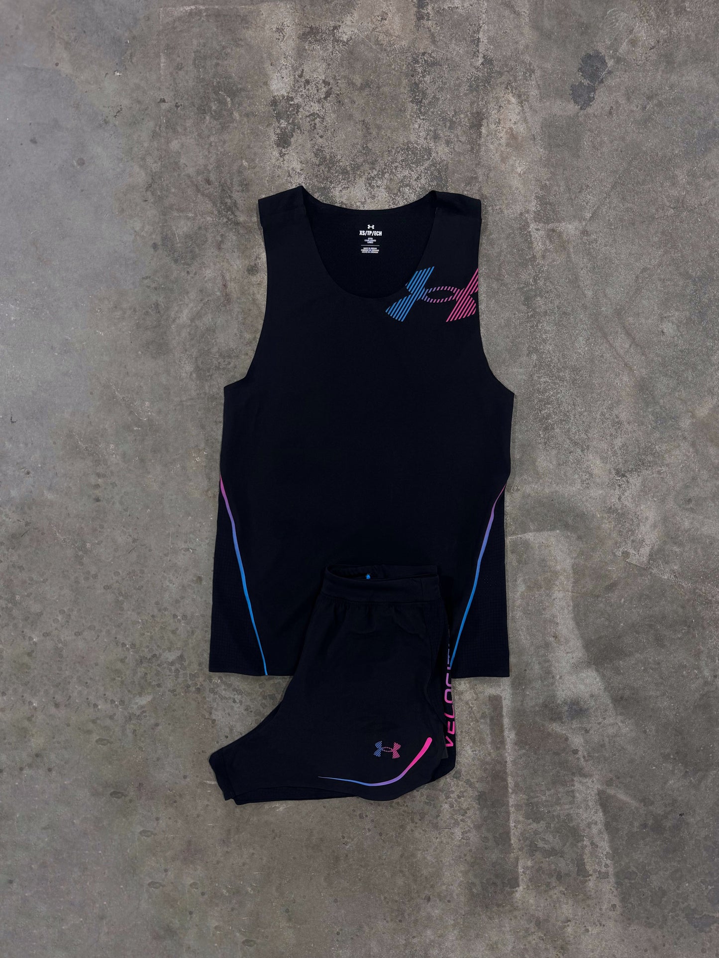 Under Armour Velociti Elite Black Set - Singlet / Short from DripModa