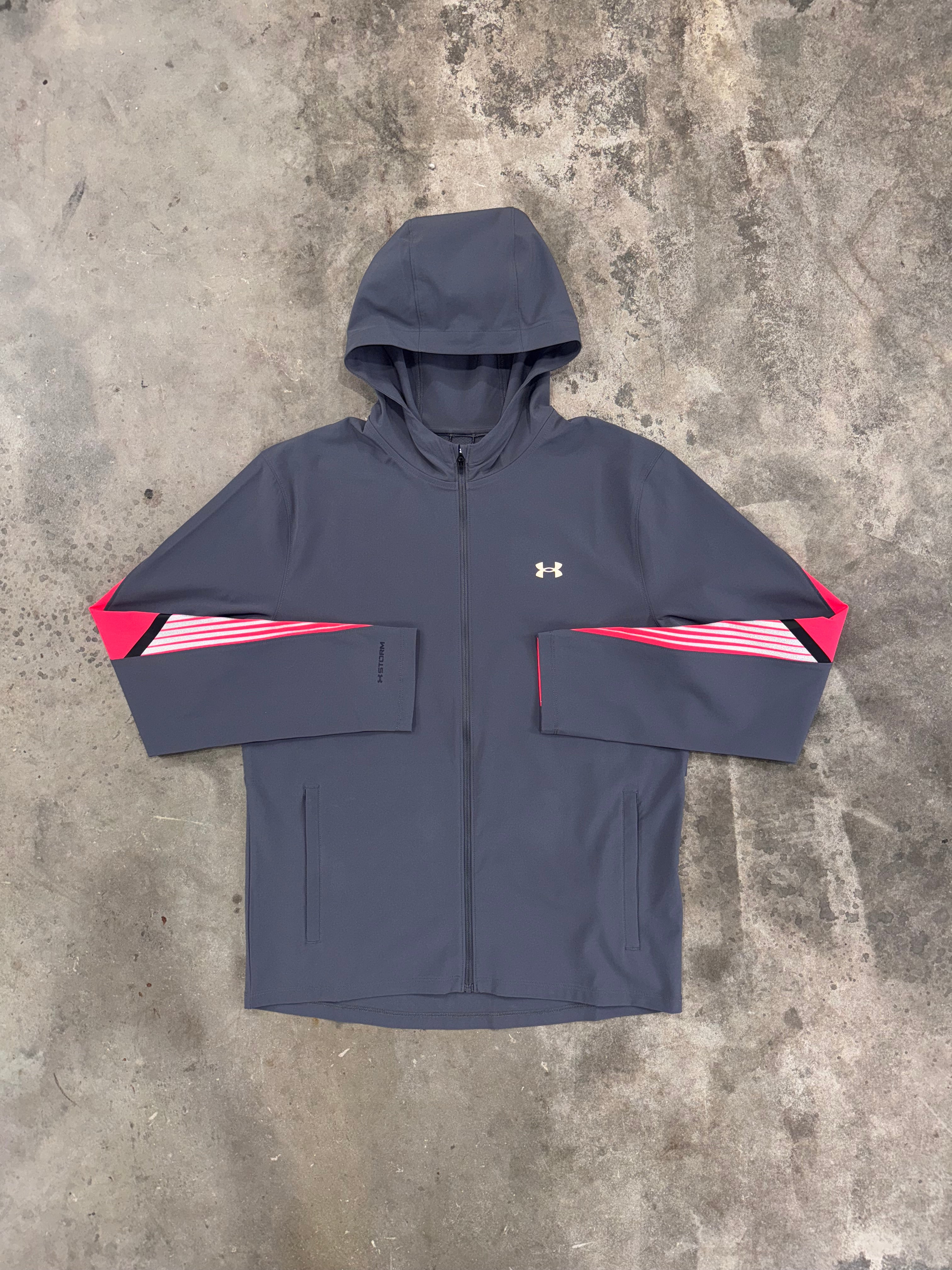 Under Armour Velociti Storm Jacket - Charcoal / Crimson