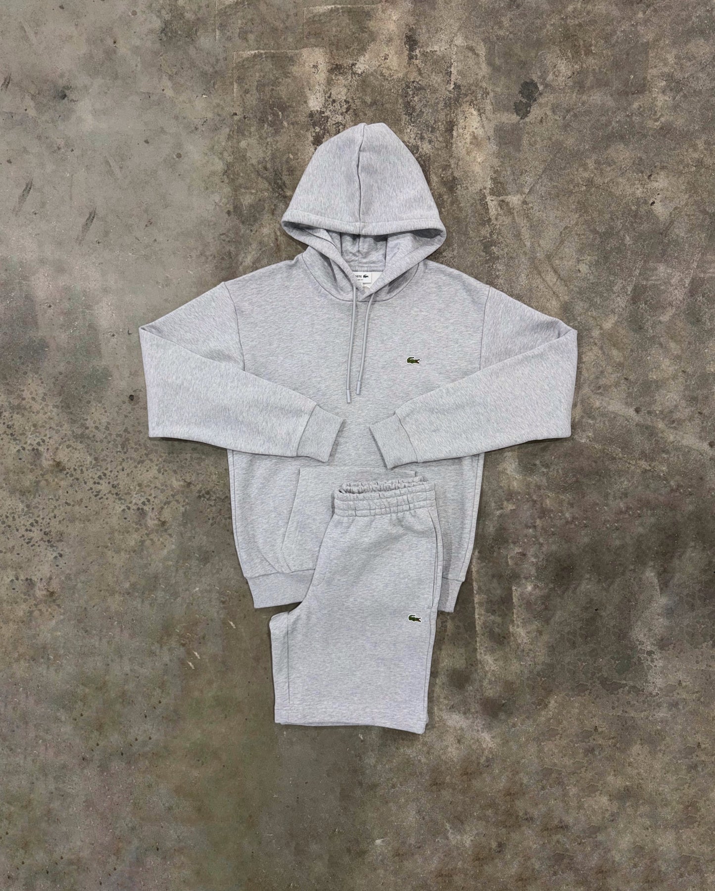 Lacoste Fleece Grey Set - Hoodie / Short