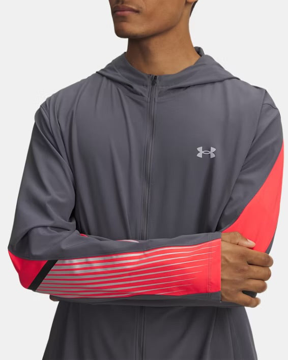 Under Armour Charcoal / Crimson Velociti Storm Tracksuit - Jacket / Pant