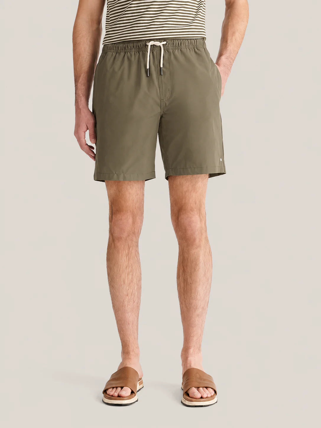 Peckham Rye Drawstring Swim Short - Tea Leaf