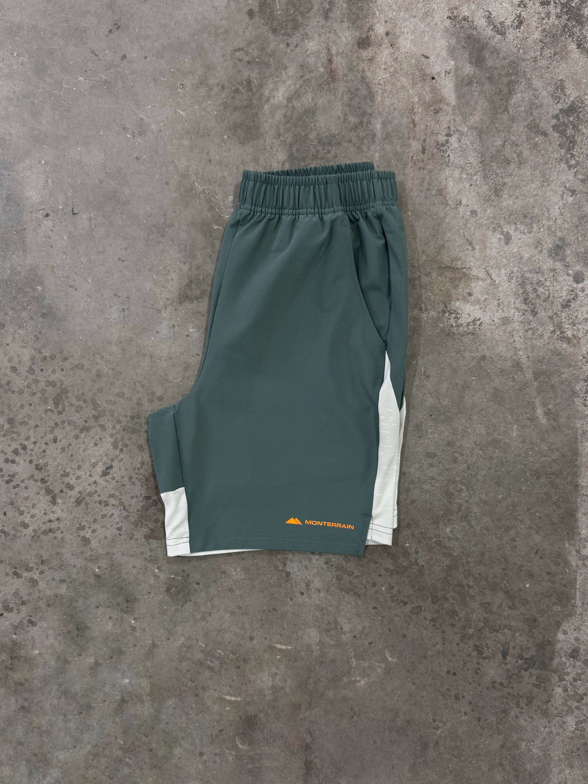 Monterrain Divide Woven Short - Escape Green / Stone from DripModa