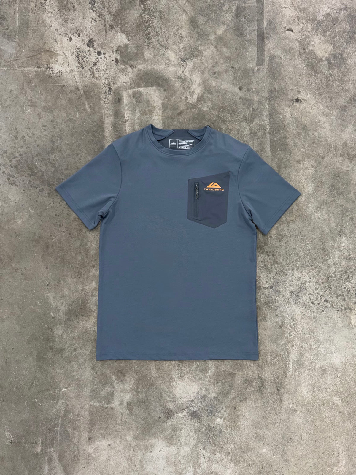 Trailberg Oberland T Shirt - Ash Grey / Melon Sorbet