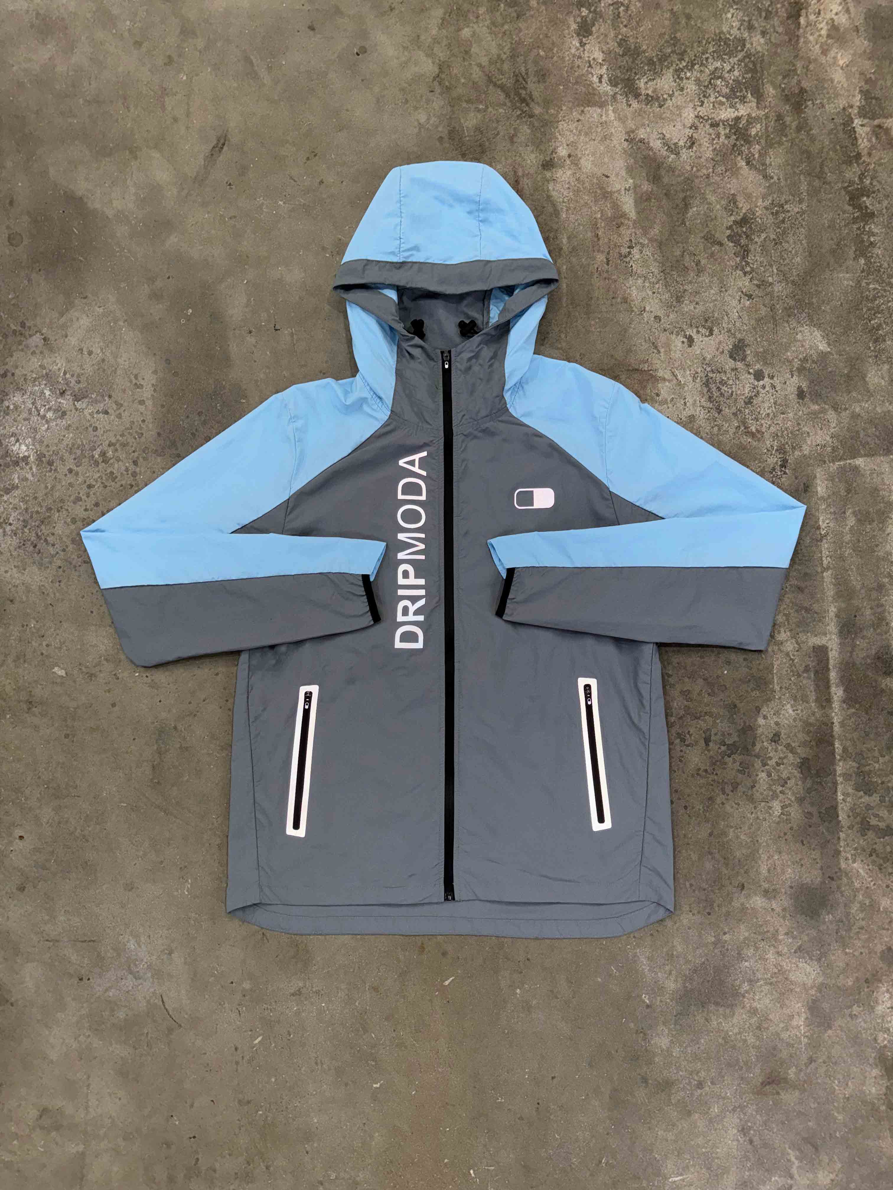 DripModa Arcs Jacket - Sky Blue