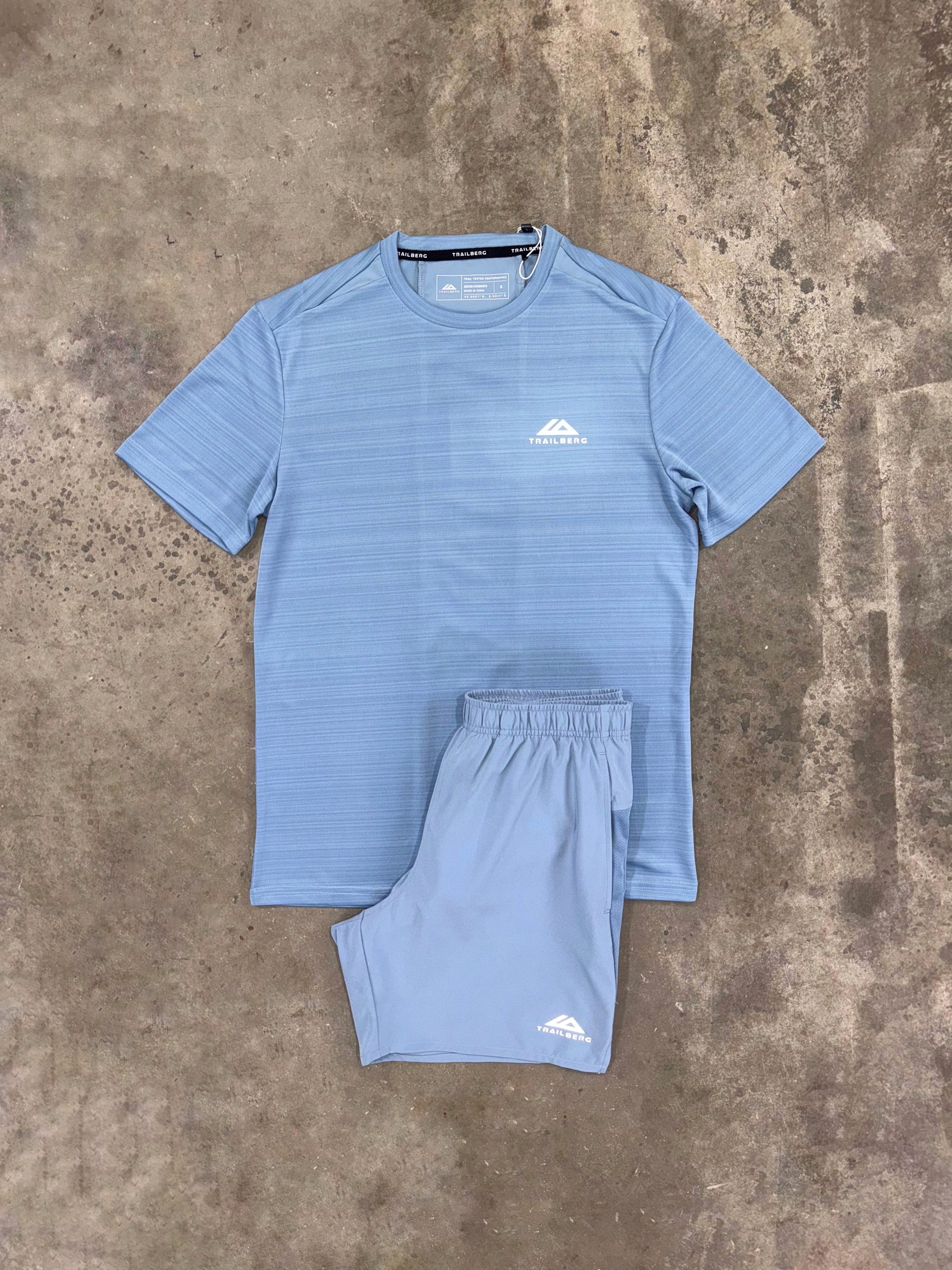 Trailberg Cloud SS25 Blue Fog Set - T Shirt / Short