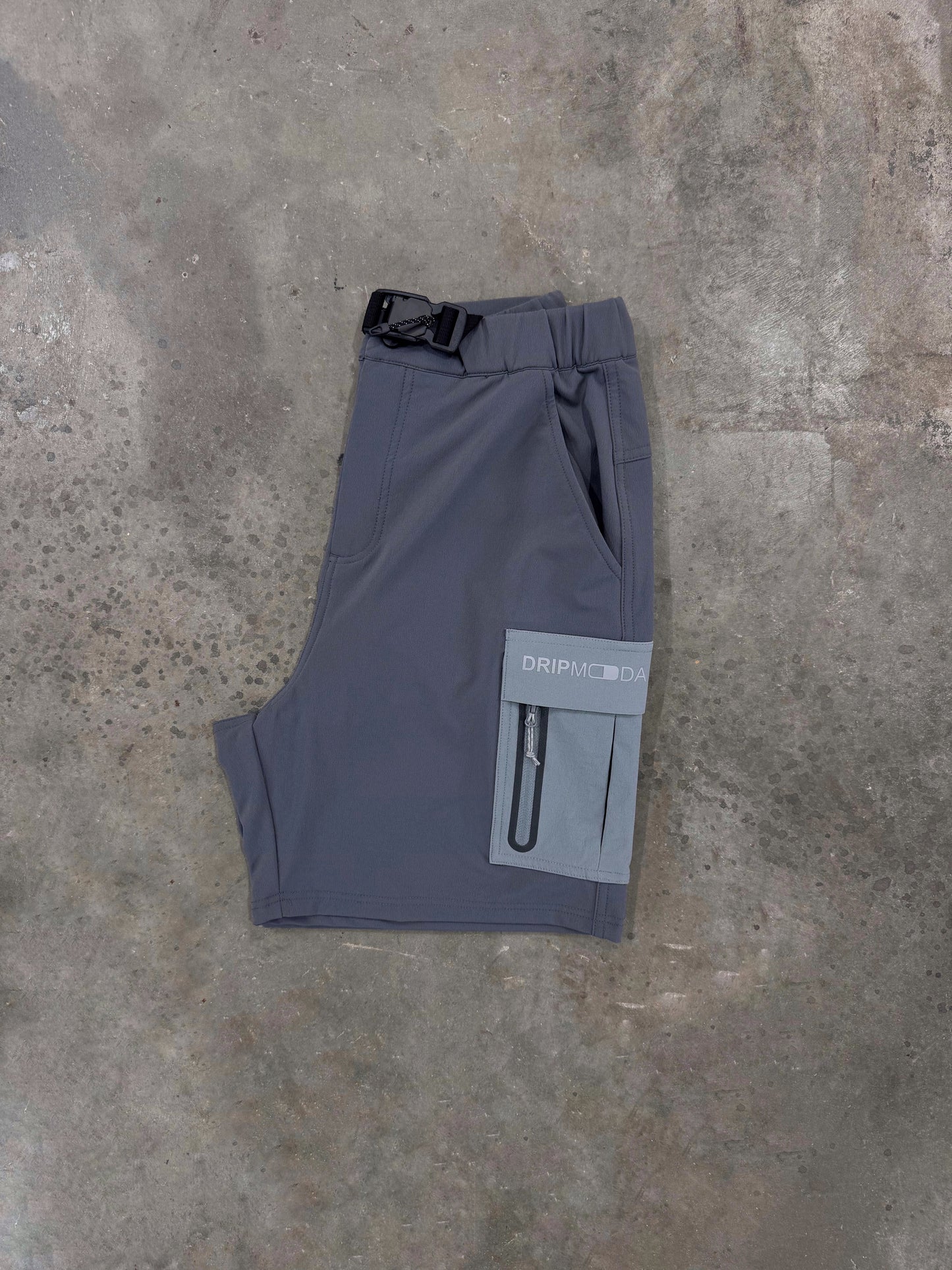 Dripmoda Explorer Cargo Short - Grey