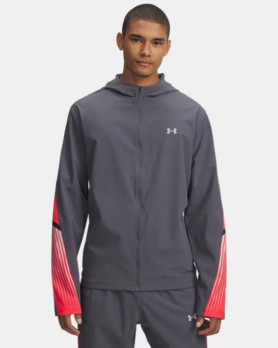 Under Armour Velociti Storm Jacket - Charcoal / Crimson