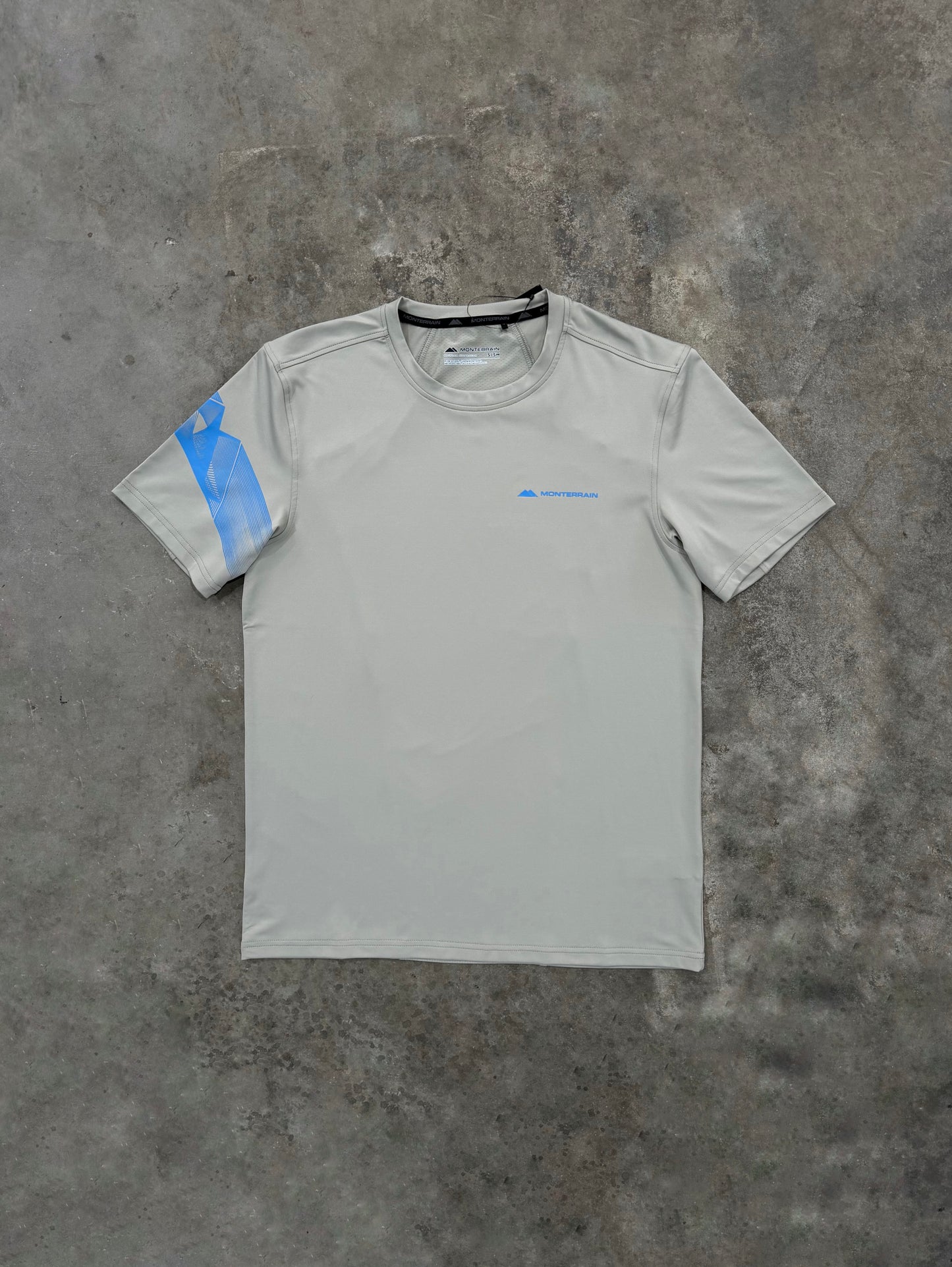 Monterrain Distance T Shirt - Ancient Pewter / Feather Blue