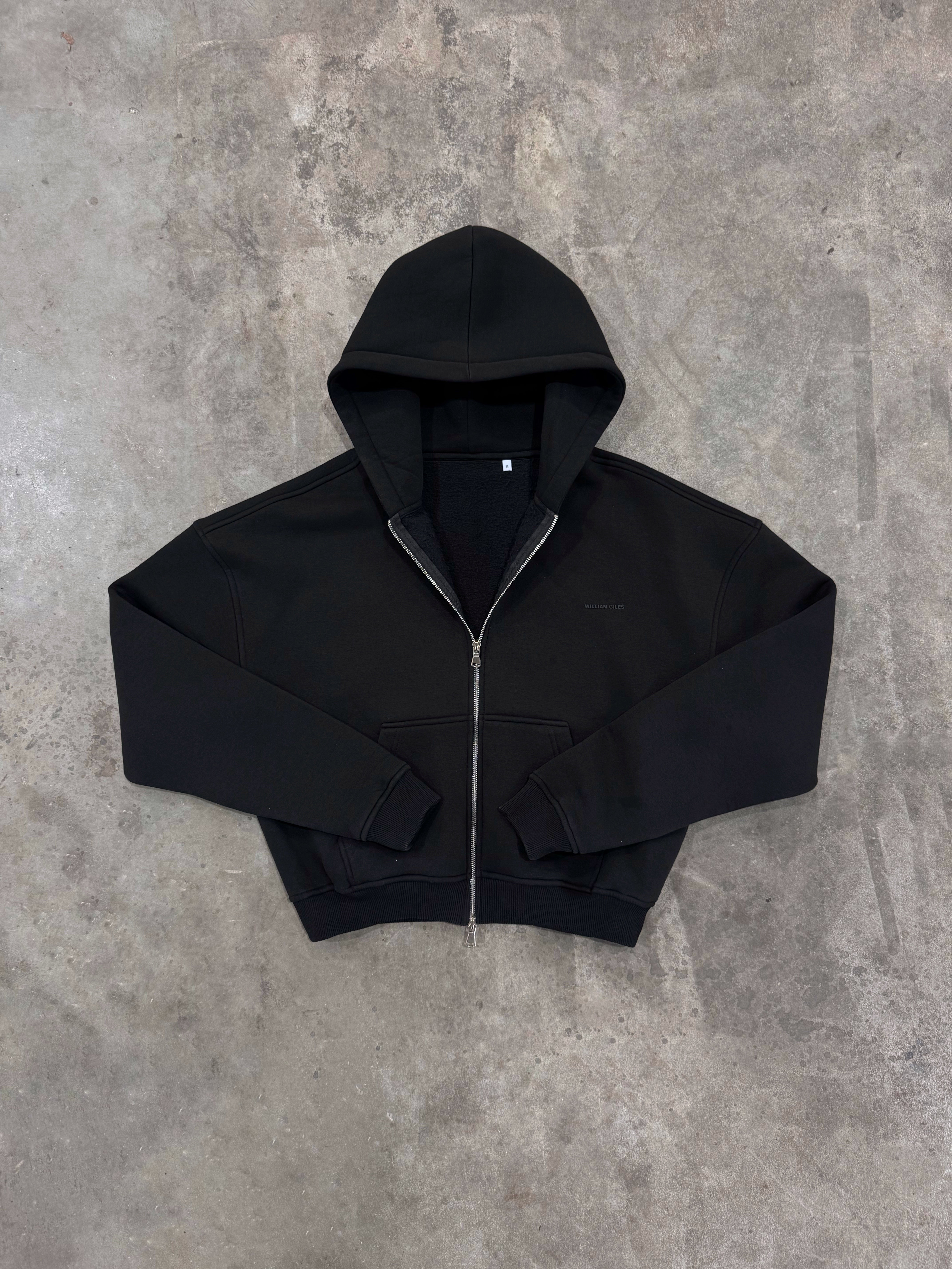 William Giles Zip Hoodie - Black