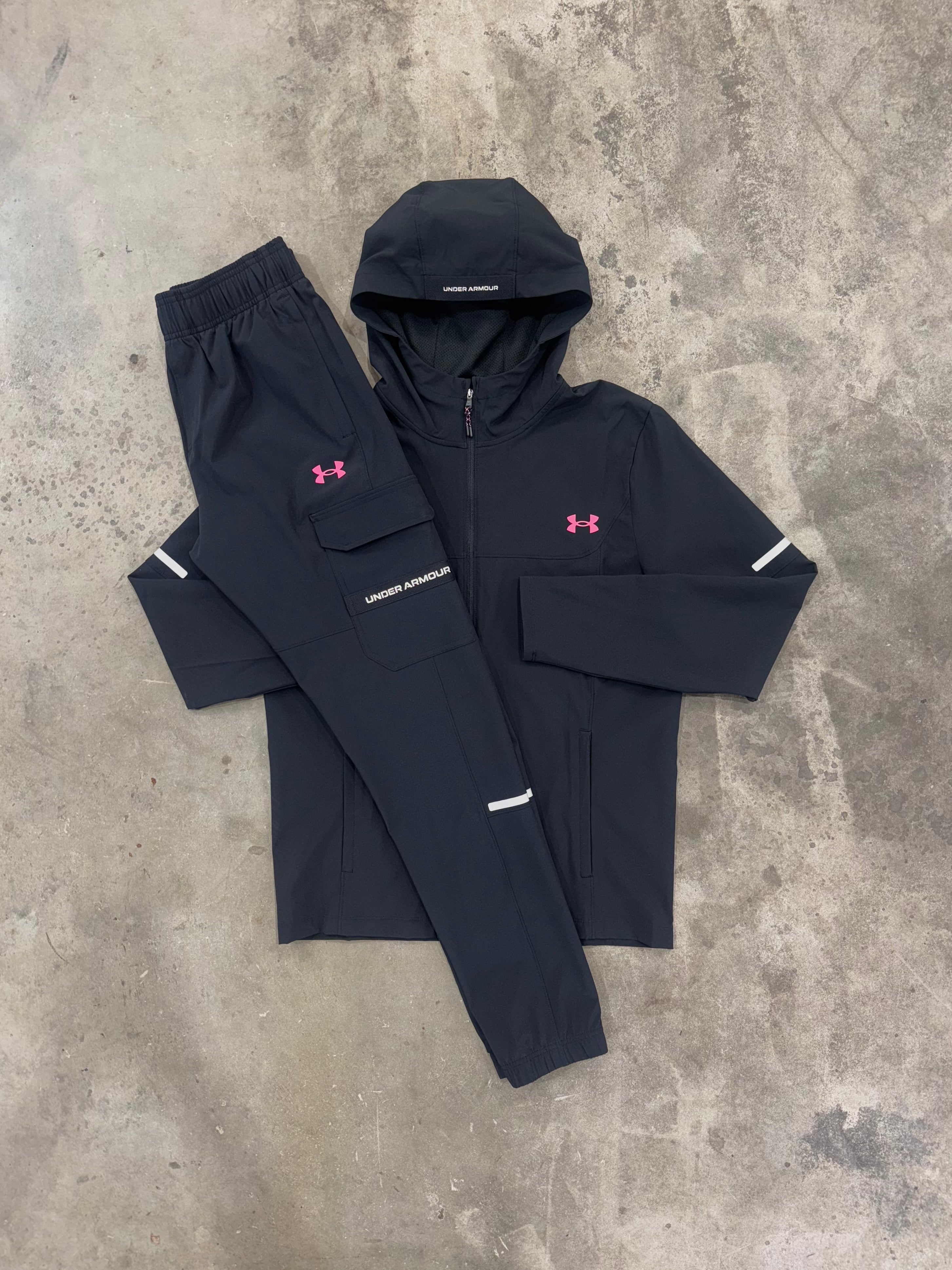 Under Armour Utility Black Pink Tracksuit - Jacket / Pant