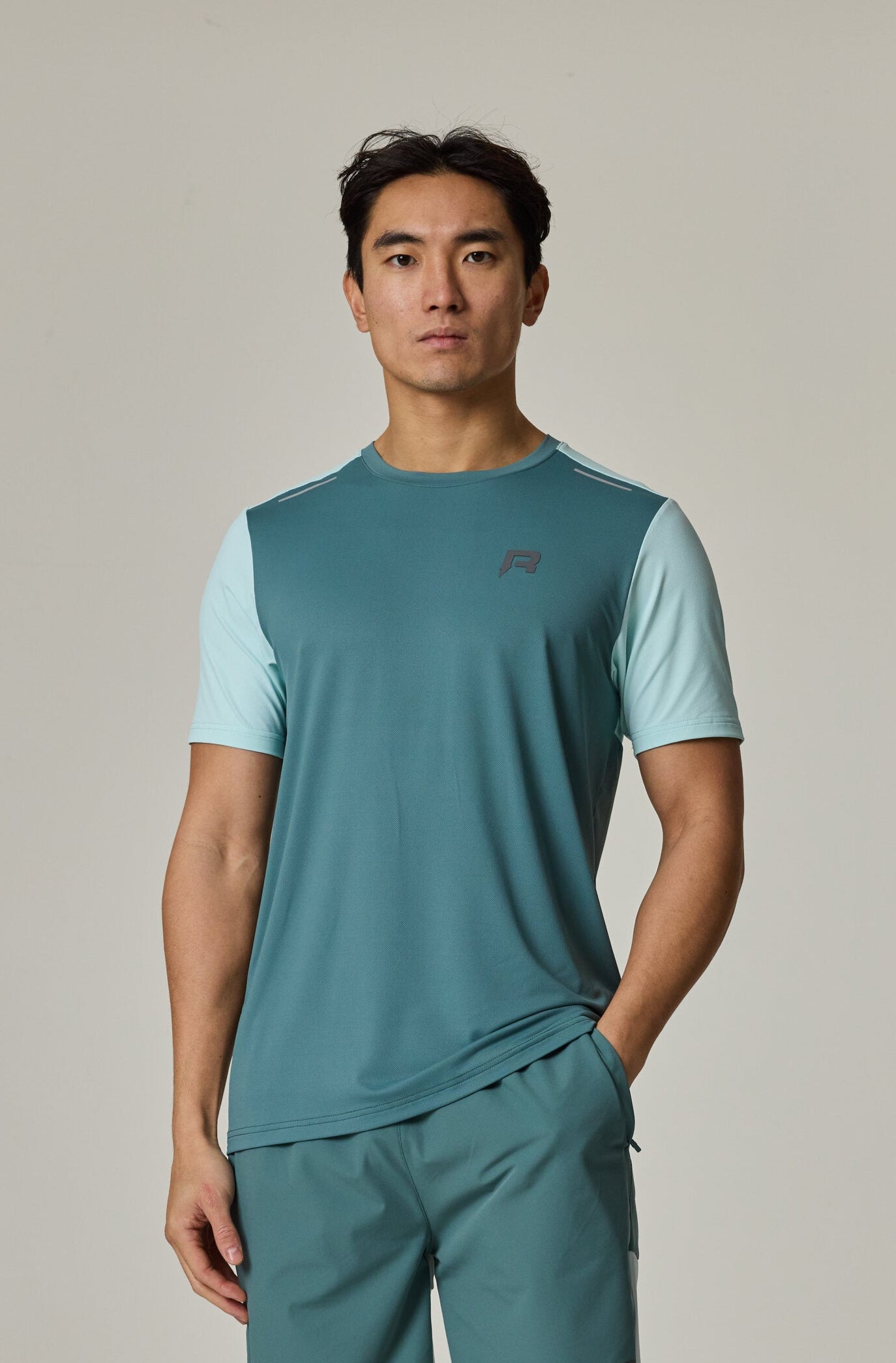 Reprimo Flight T Shirt - Forest Green / Mint