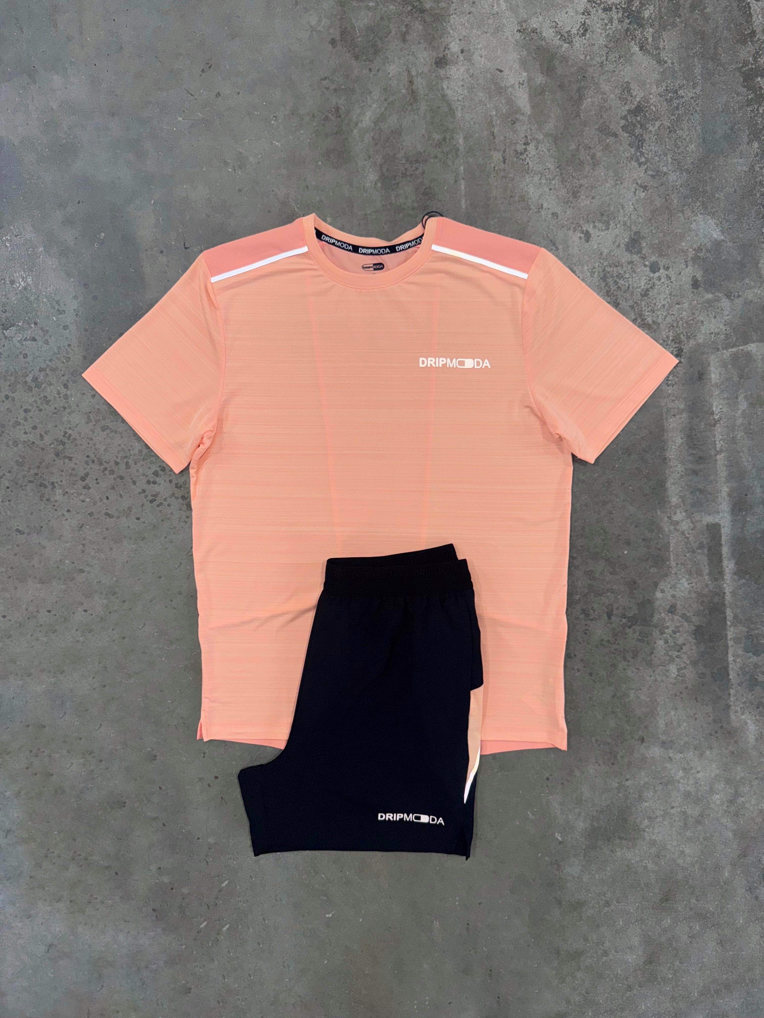 Dripmoda Panel Peach Set - T Shirt / Short