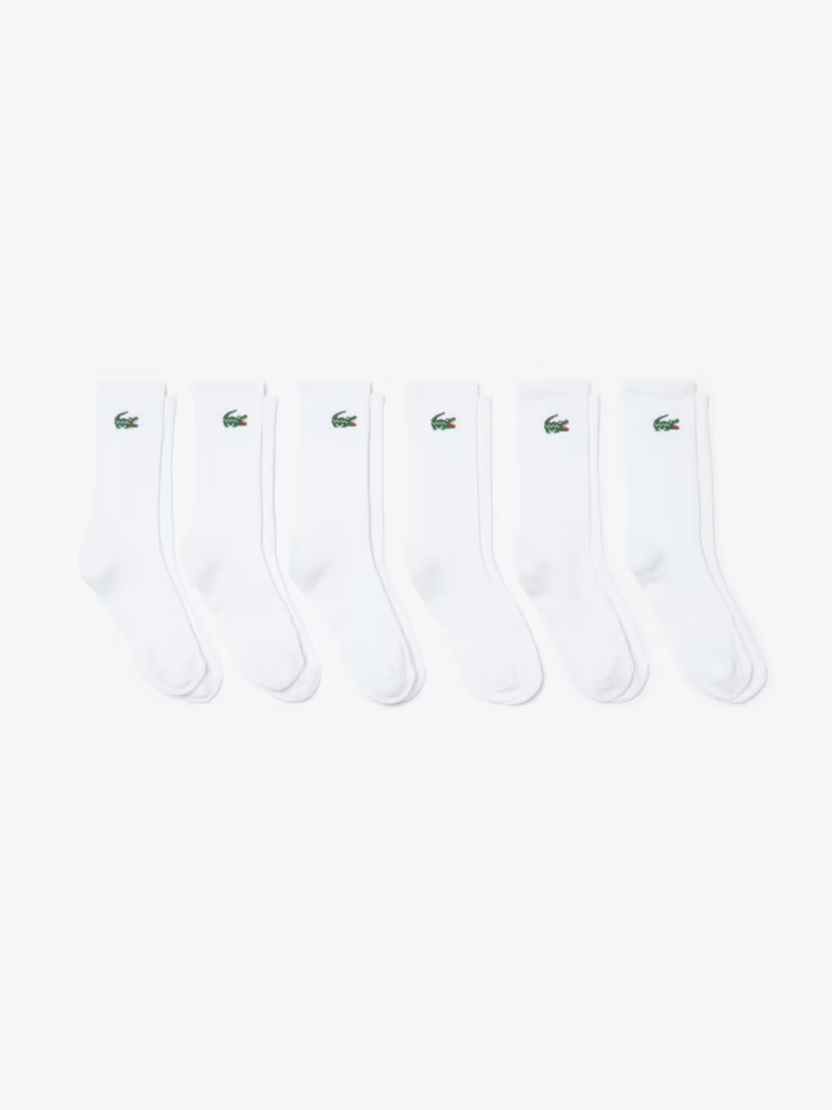 Lacoste 6 Pack Sport Socks - White