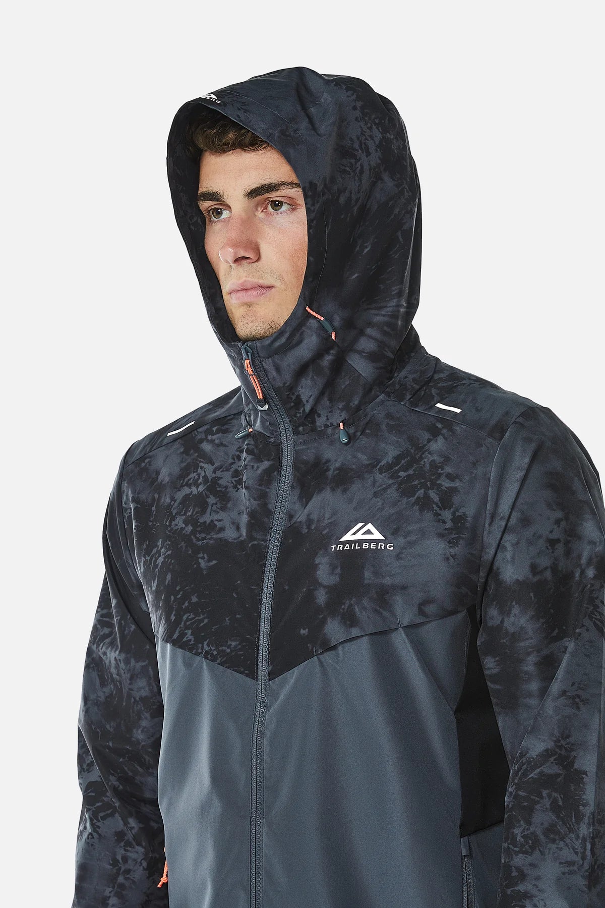 Trailberg Tie Dye Windbreaker - Iron Grey / Black