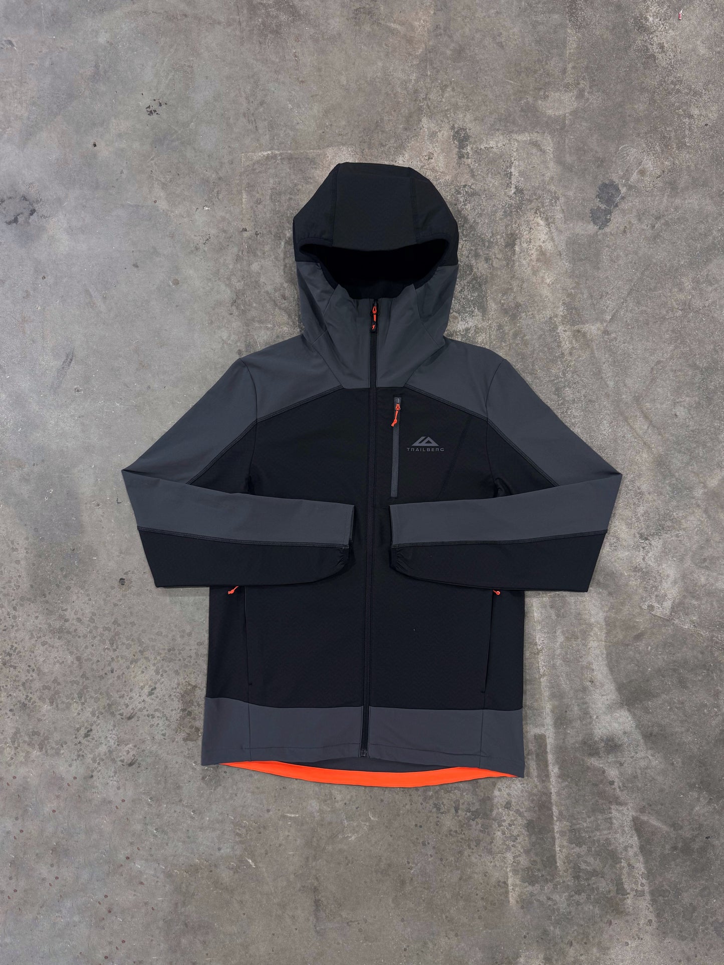 Trailberg Caldera Grid Fleece Jacket - Black / Volcano