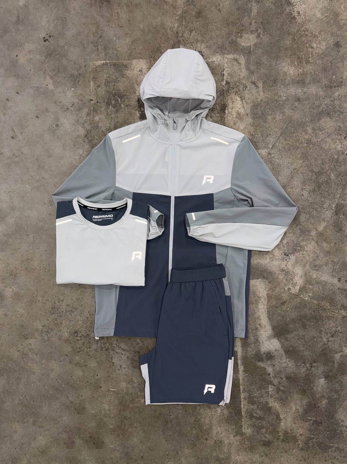 Reprimo Flight Vapour Blue 3 Piece Set - Jacket / T Shirt / Short