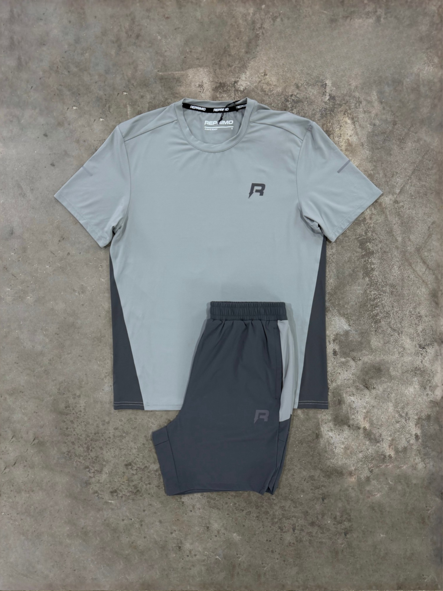 Reprimo Vortex Shadow Grey Set - T Shirt / Short from DripModa