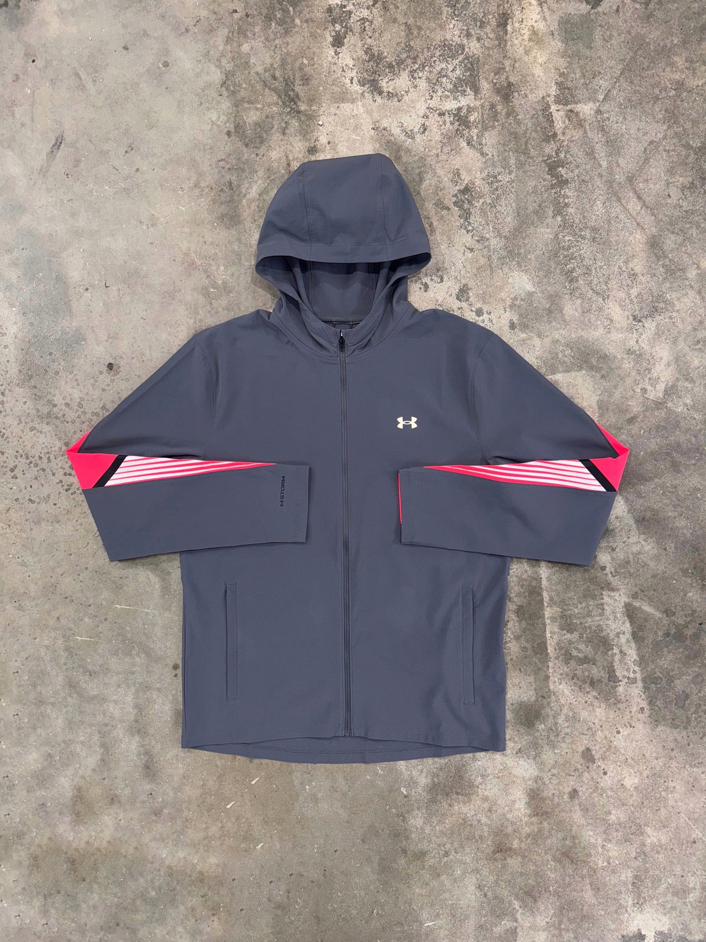 Under Armour Velociti Storm Jacket - Charcoal / Crimson