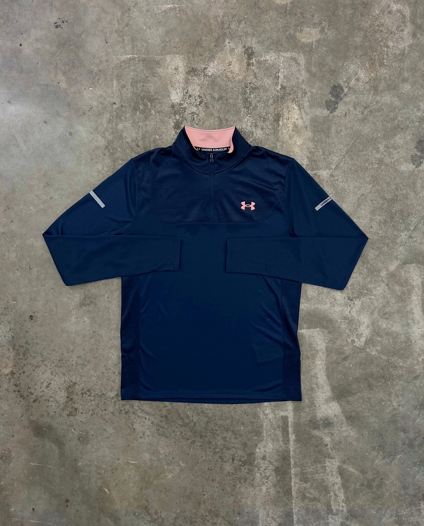 Under Armour Tech Utility Quarter Zip - Navy / Pink from DripModa