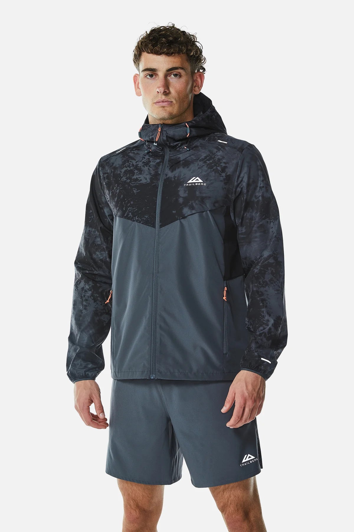 Trailberg Tie Dye Windbreaker - Iron Grey / Black