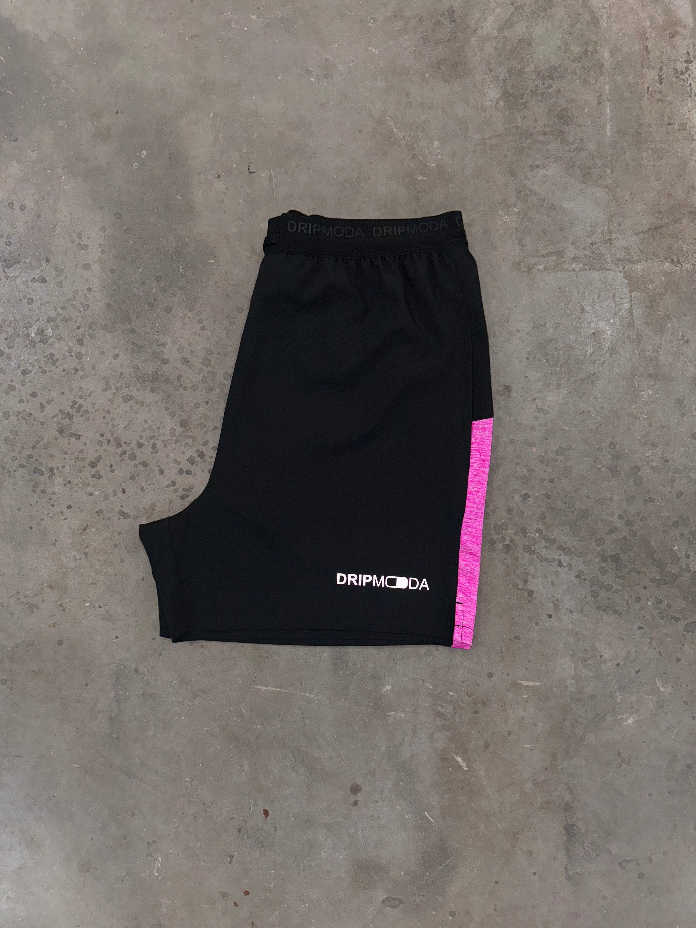 DripModa Space Shorts - Black / Pink