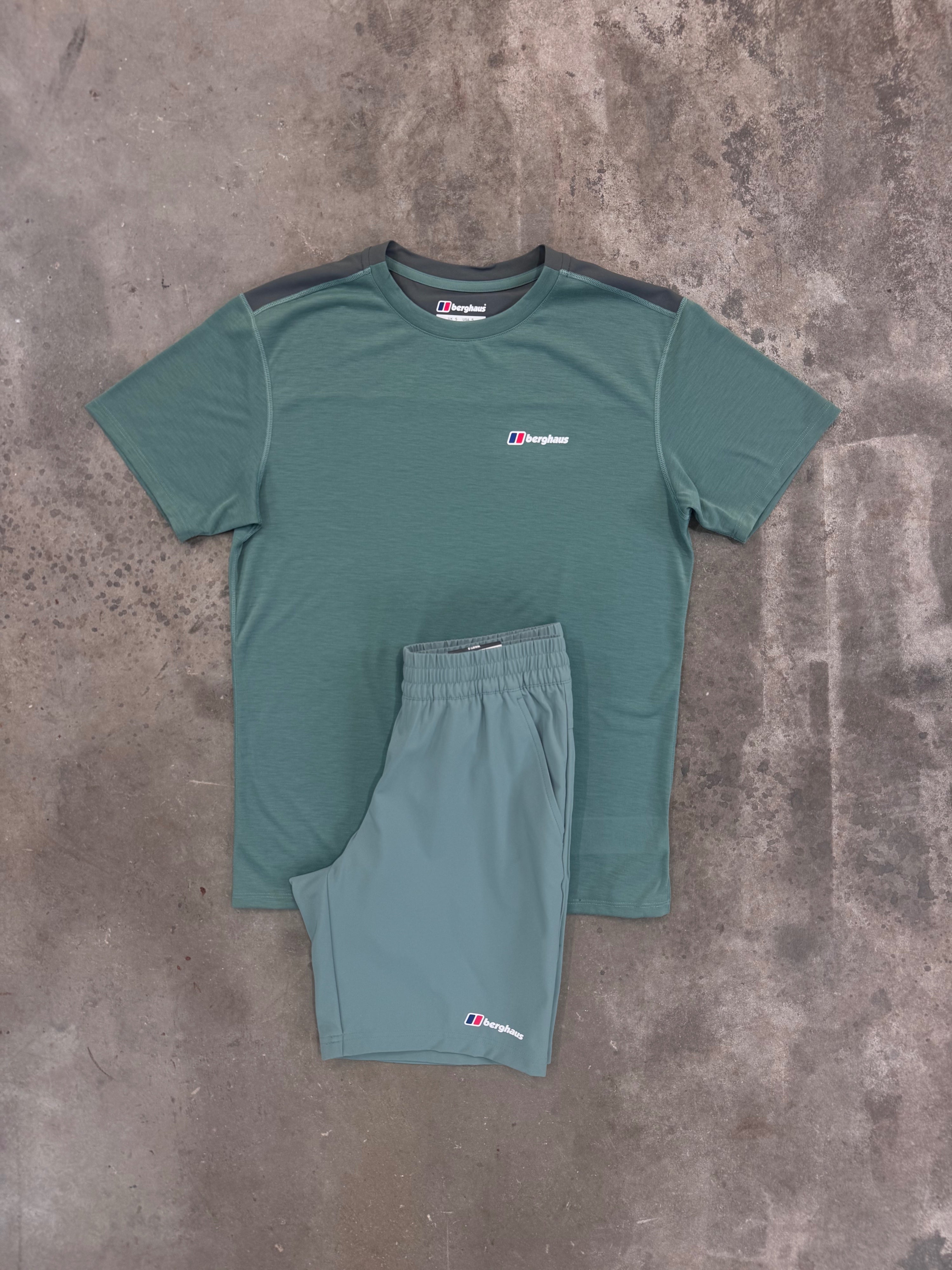 Berghaus Terrain Trek Green Set - T Shirt / Short