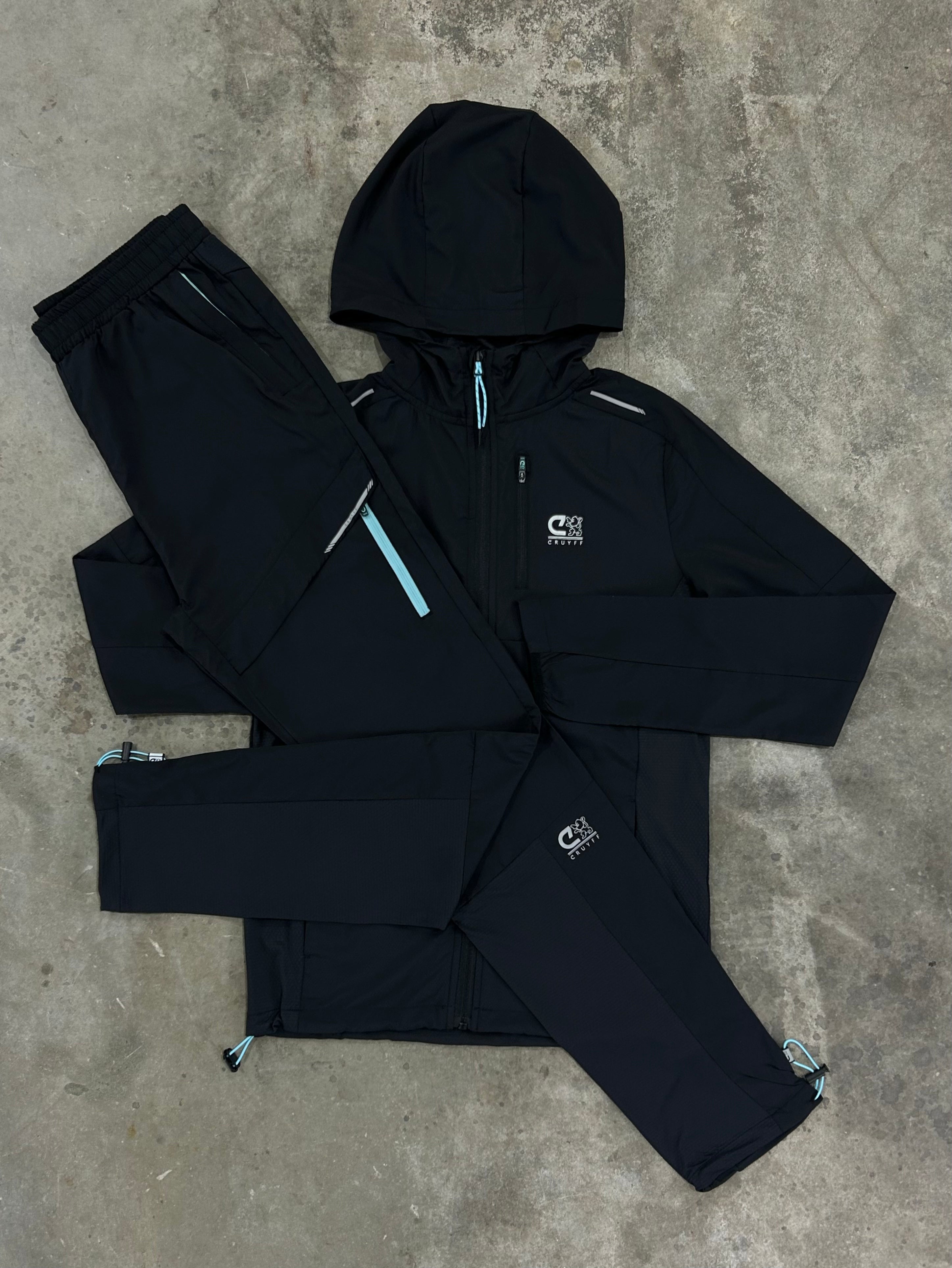 Cruyff Junior Igneous Black Tracksuit - Windbreaker / Pant