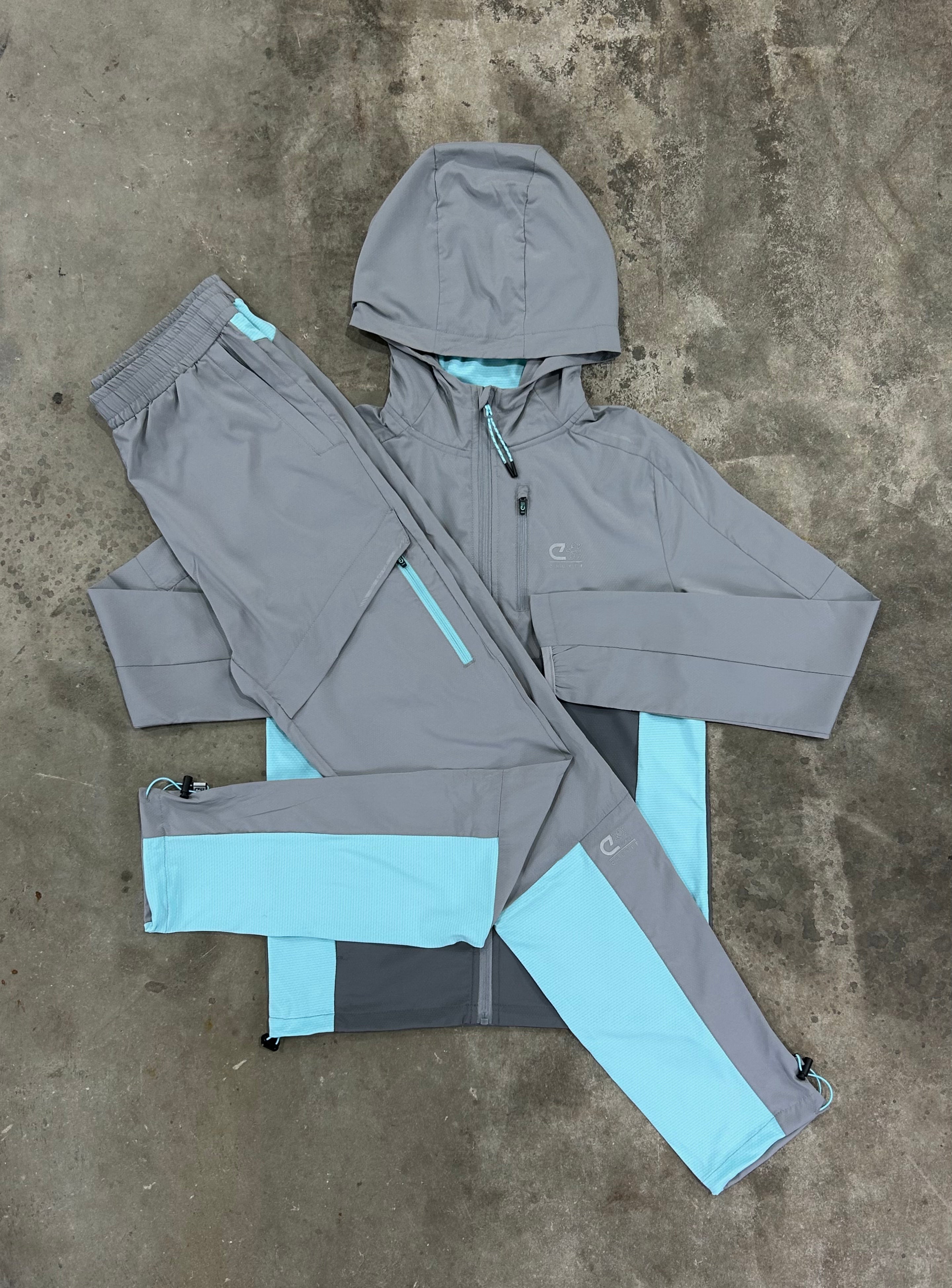 Cruyff Junior Igneous Grey Tracksuit - Windbreaker / Pant